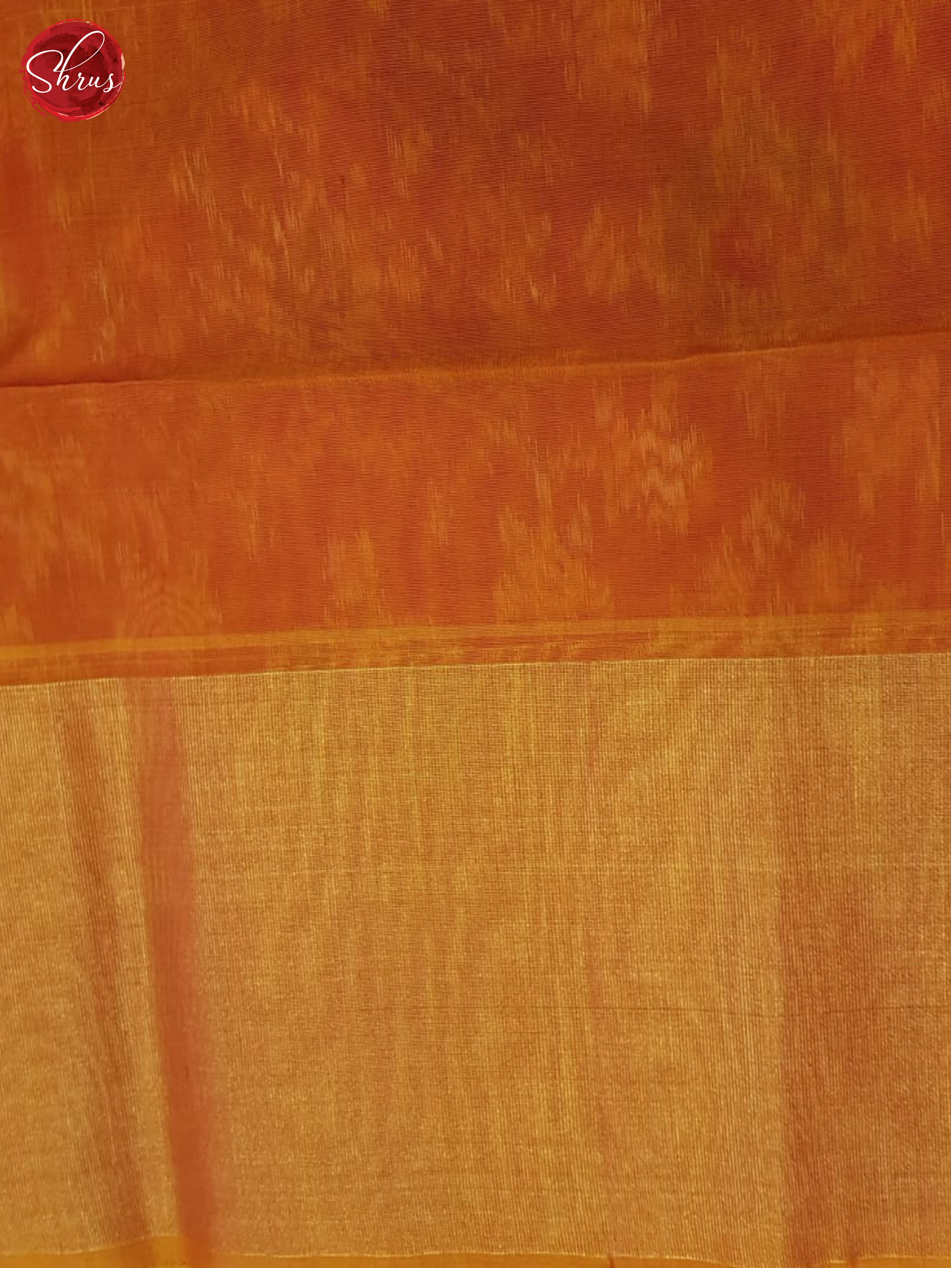 Blue And Orange- Pochampally Silk Cotton Saree - Shop on ShrusEternity.com