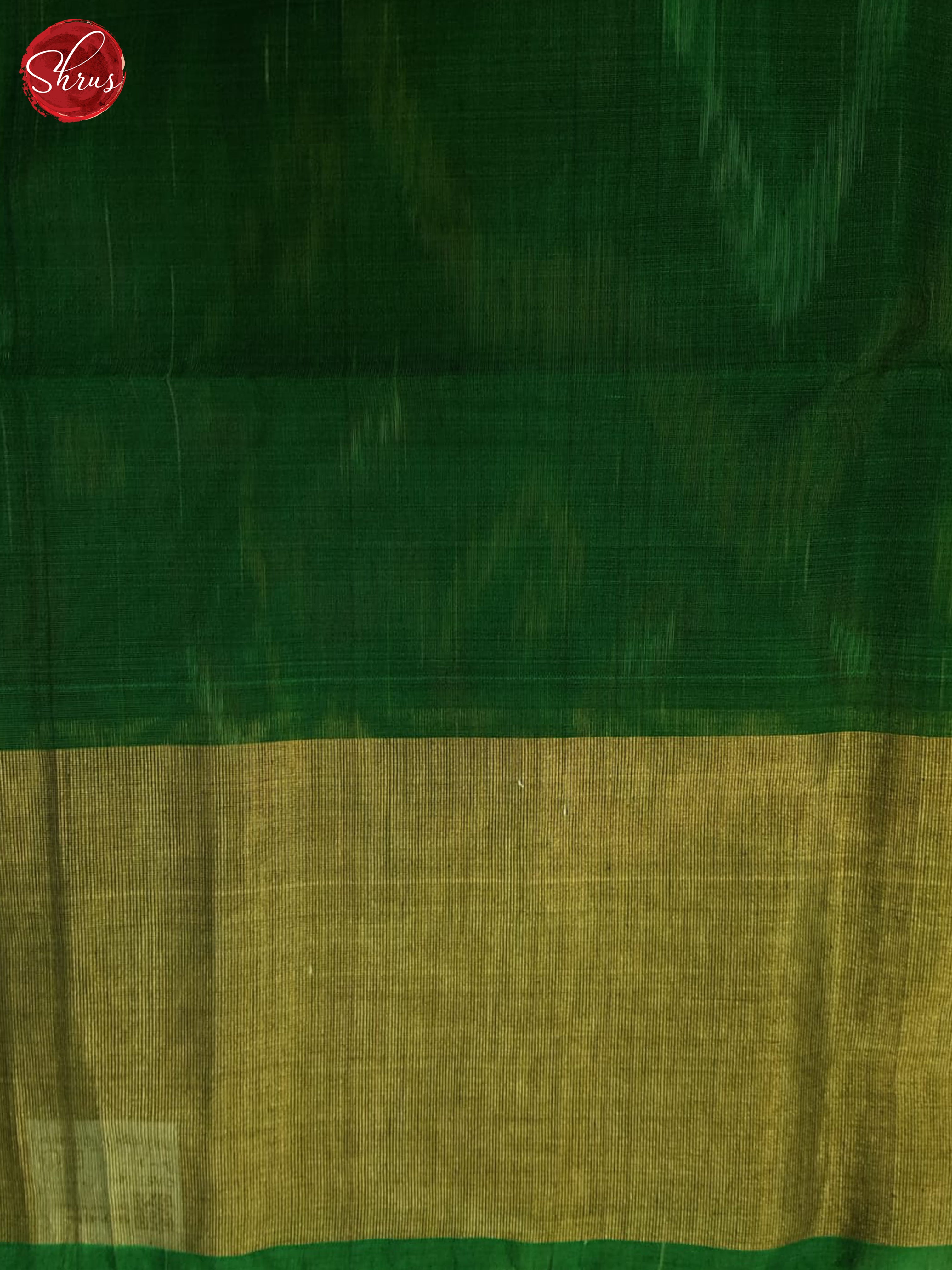 Beige And Green- Pochampally Silk Cotton saree - Shop on ShrusEternity.com