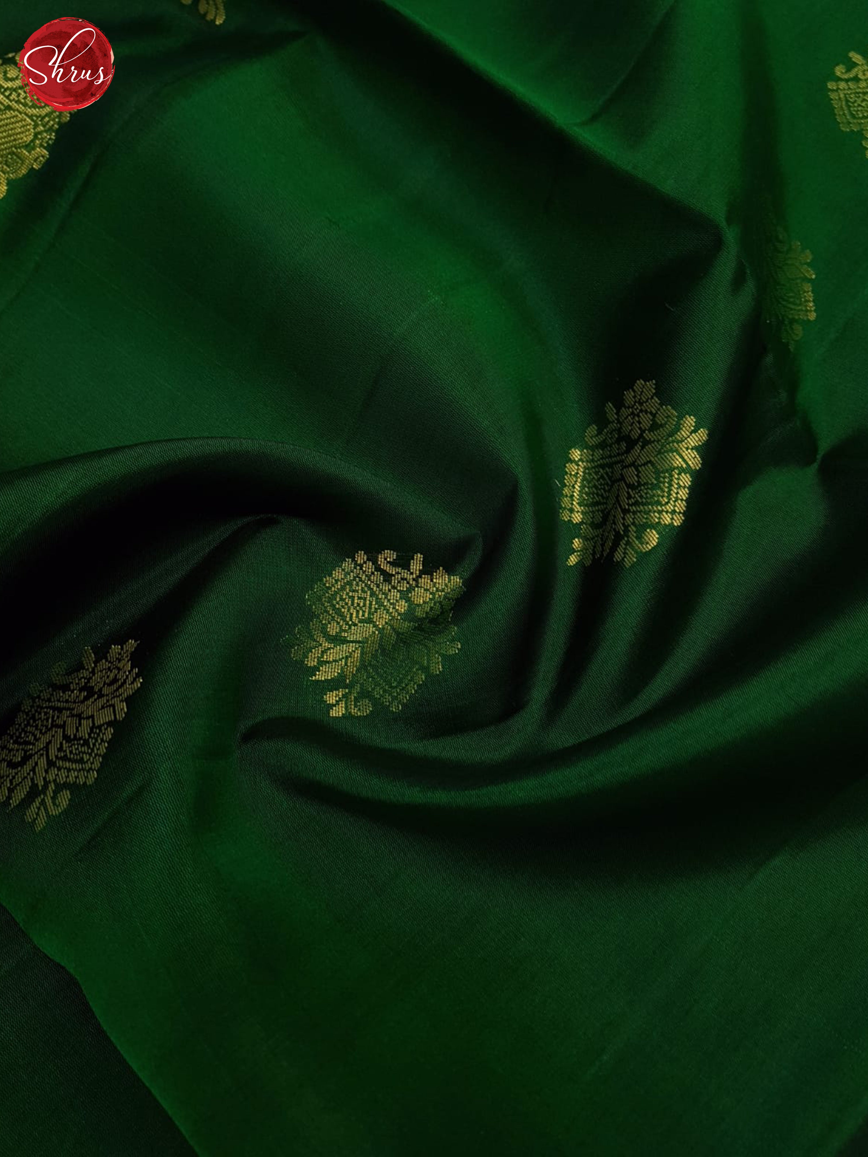 Green And Dull Gold- Soft Silk saree - Shop on ShrusEternity.com