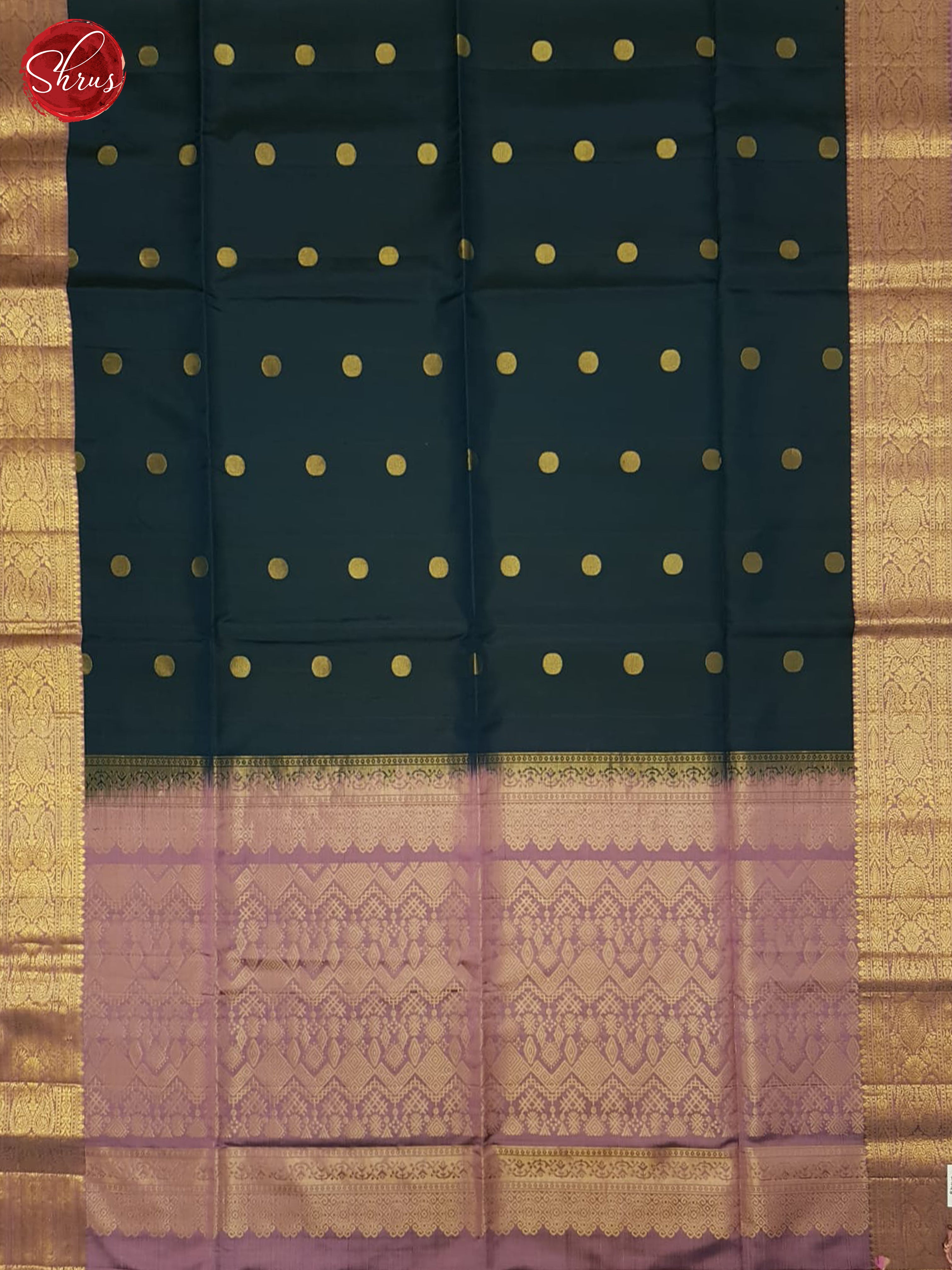 Peacock Neck And Dusty Lavender- Soft Silk Saree - Shop on ShrusEternity.com