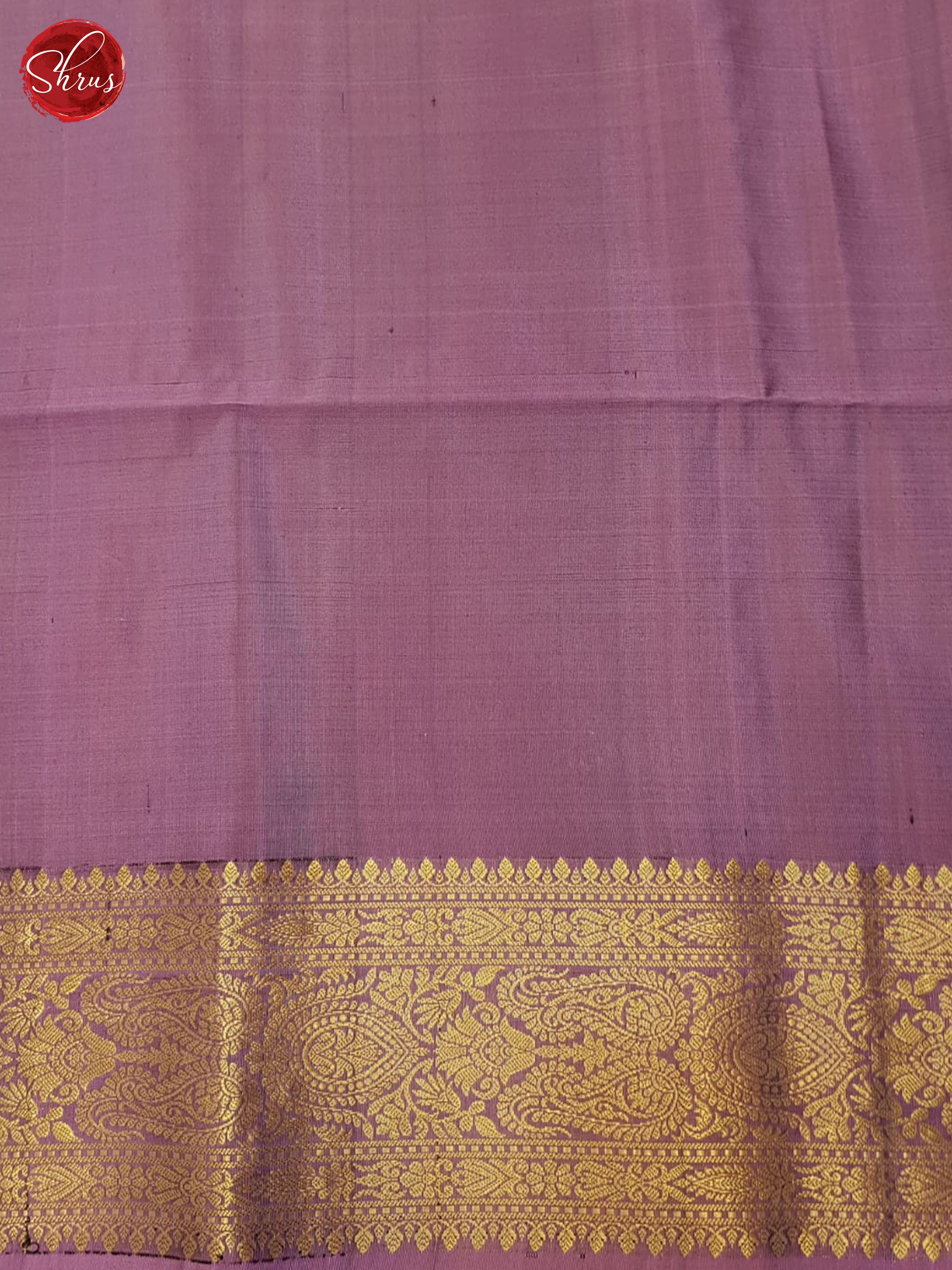 Peacock Neck And Dusty Lavender- Soft Silk Saree - Shop on ShrusEternity.com