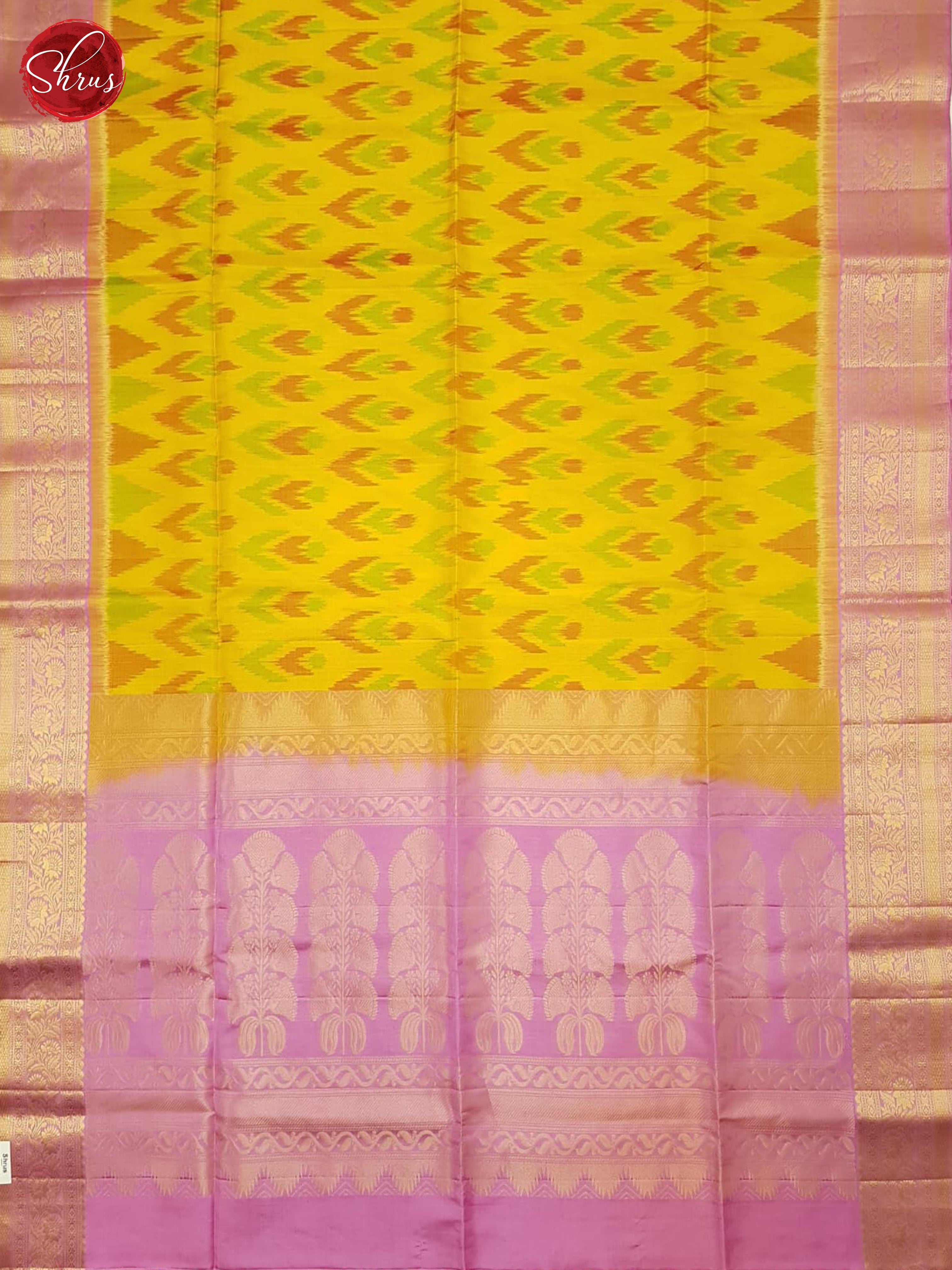 Yellow & Pink  - Soft Silk Saree - Shop on ShrusEternity.com