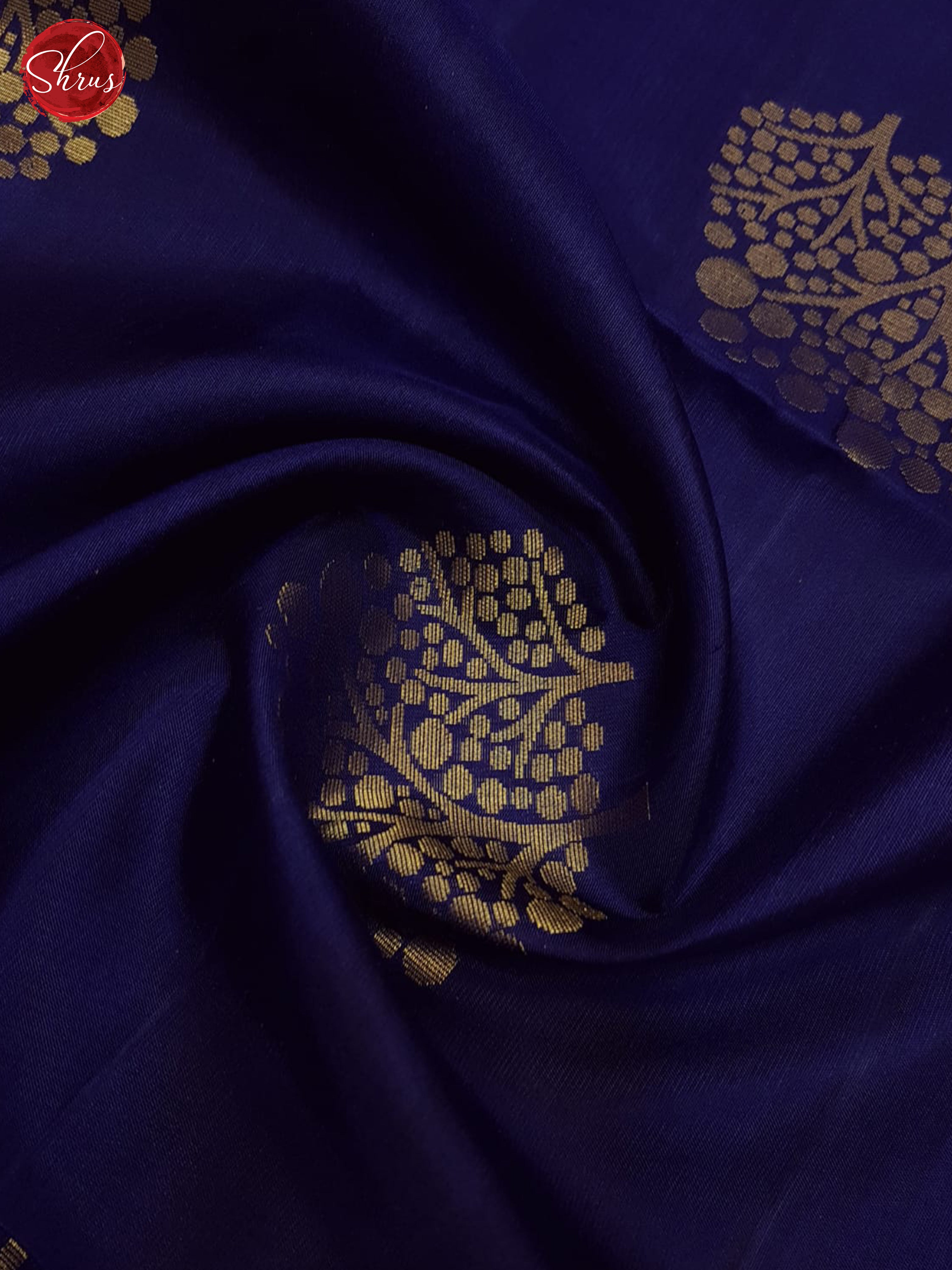 Blue & Orange  - Soft Silk Saree - Shop on ShrusEternity.com