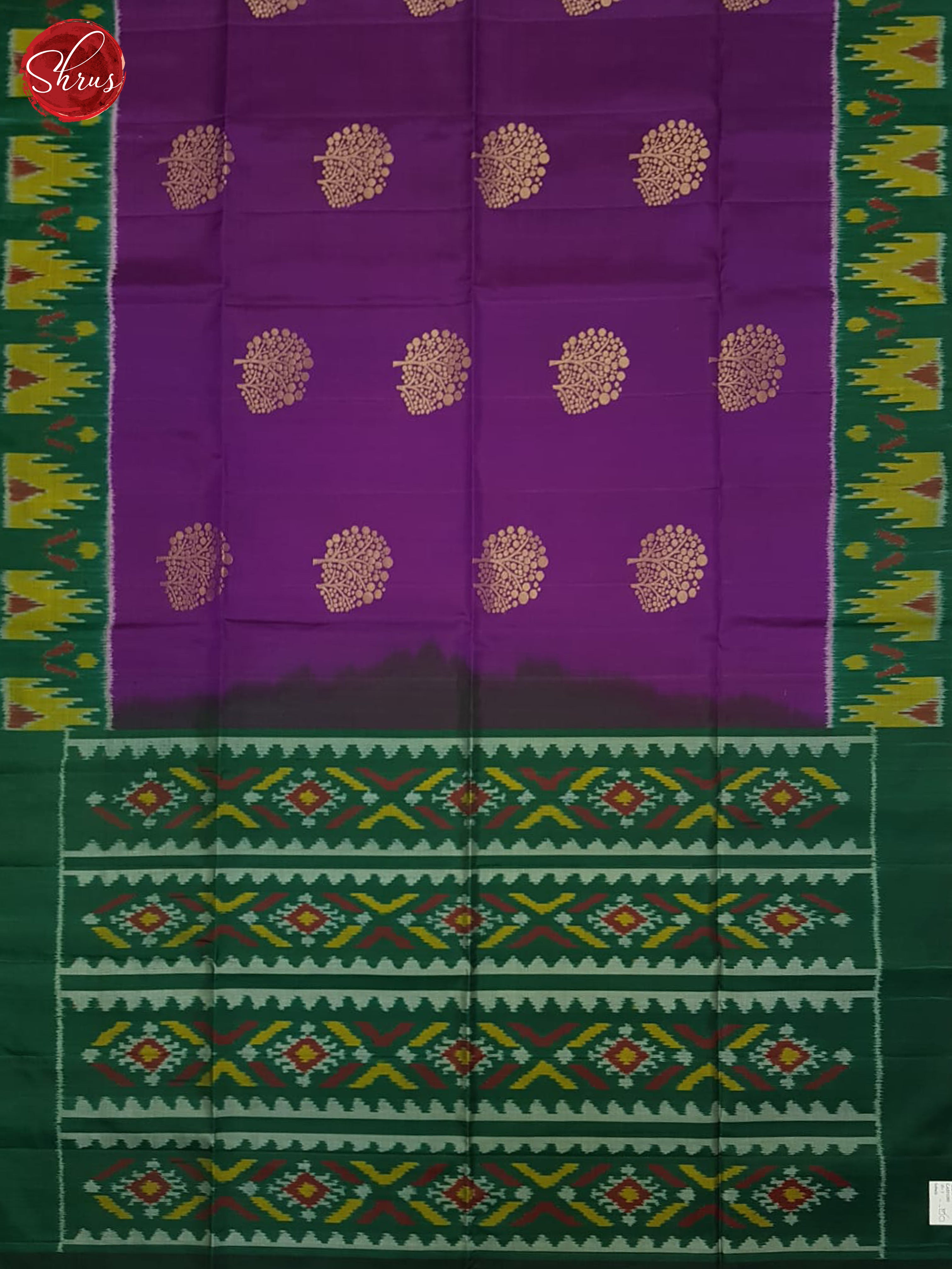 Purple And Green- Soft Silk Saree - Shop on ShrusEternity.com