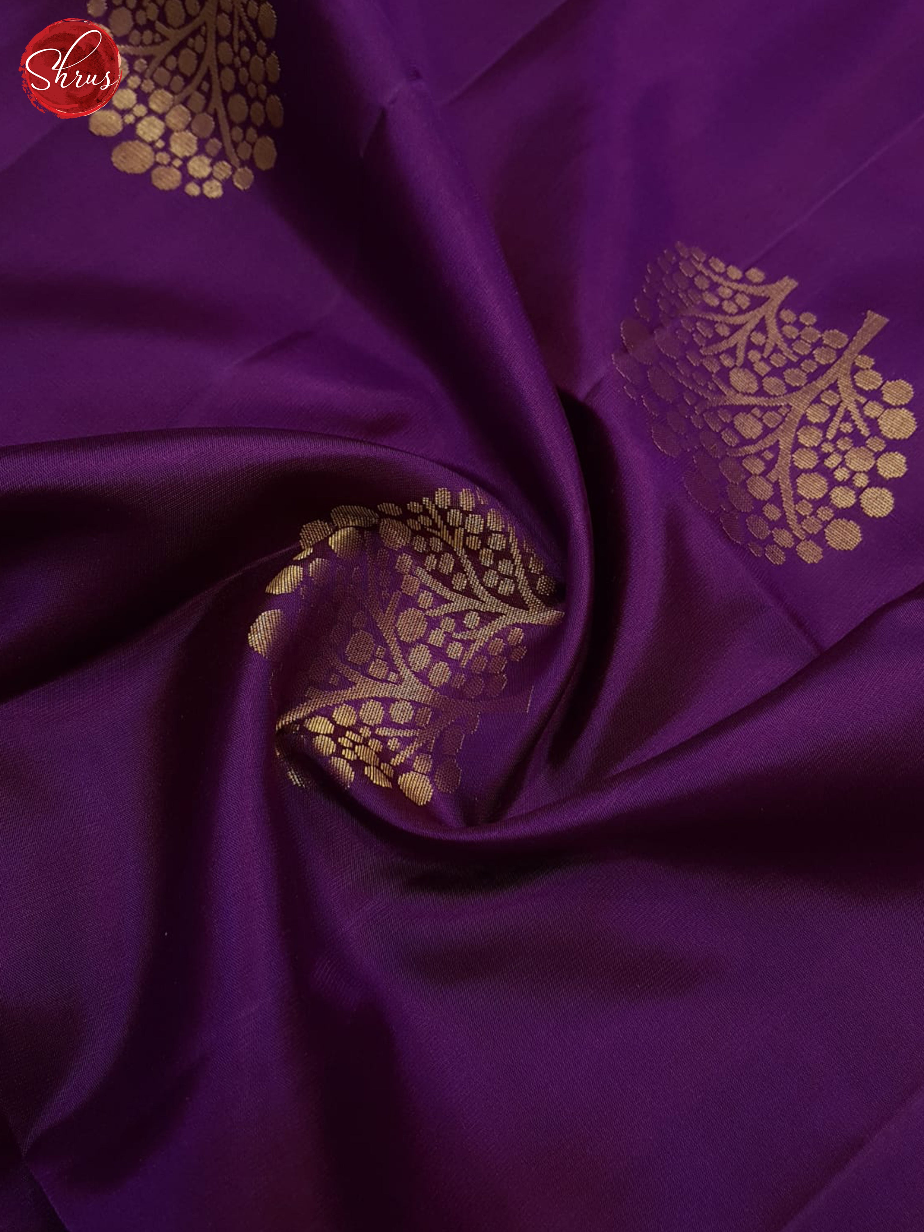 Purple And Green- Soft Silk Saree - Shop on ShrusEternity.com