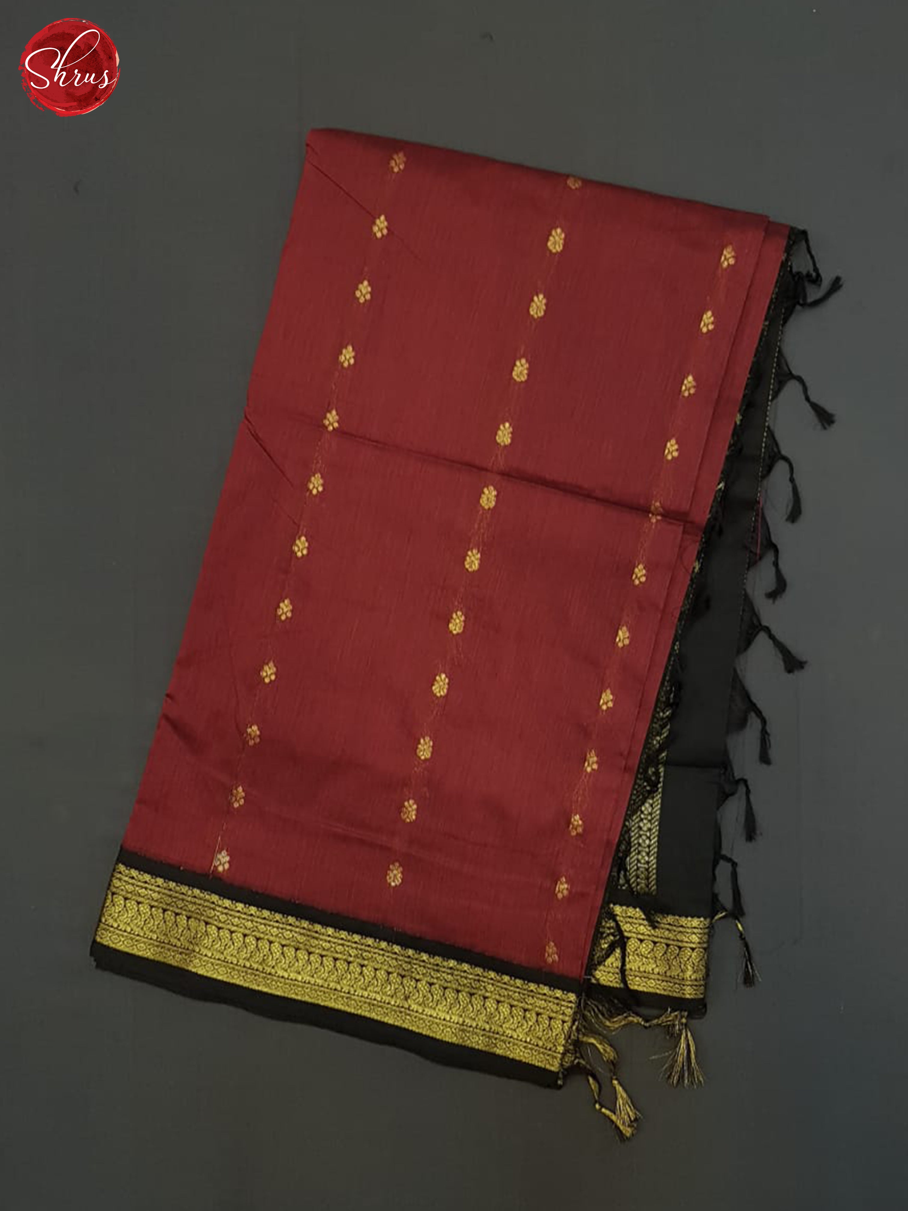 Arakku Maroon And Black- Kalyani Cotton Saree - Shop on ShrusEternity.com