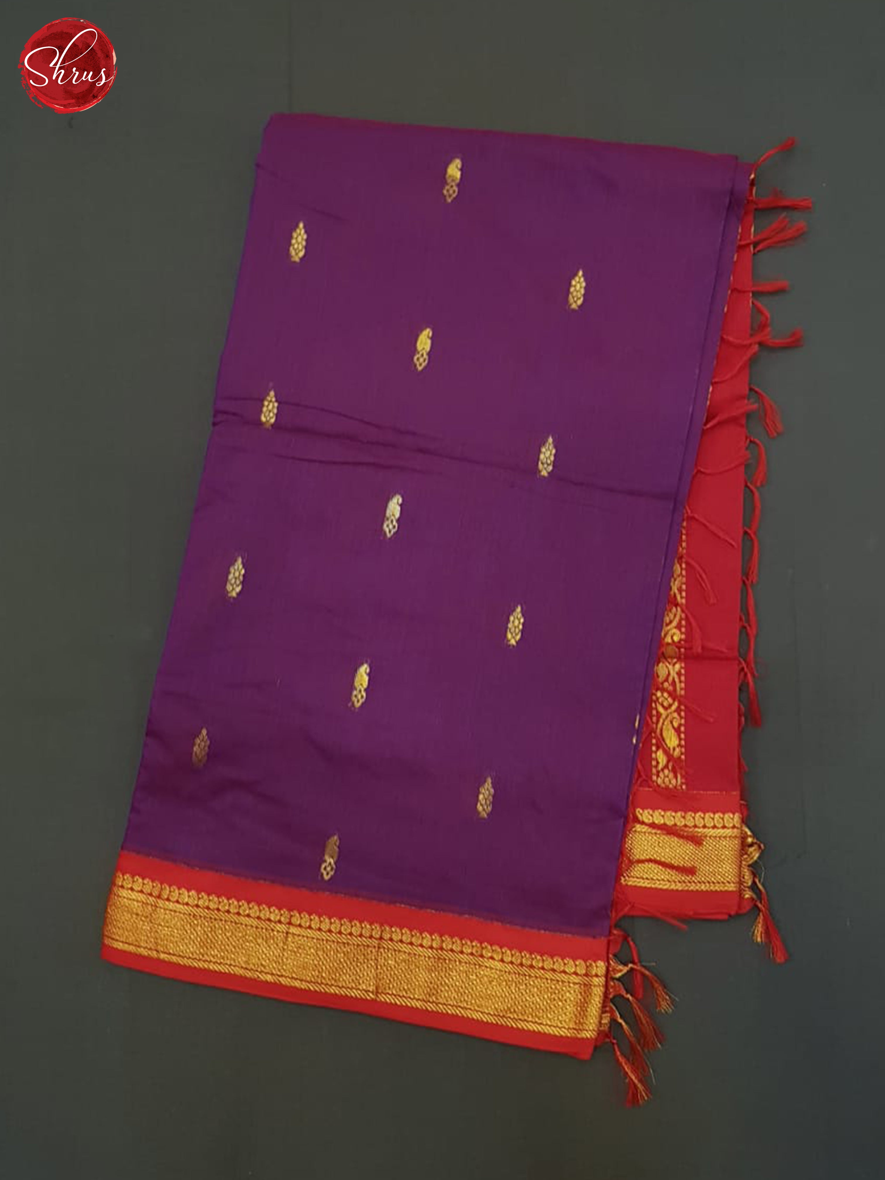 Purple And Red- Kalyani Cotton Saree - Shop on ShrusEternity.com