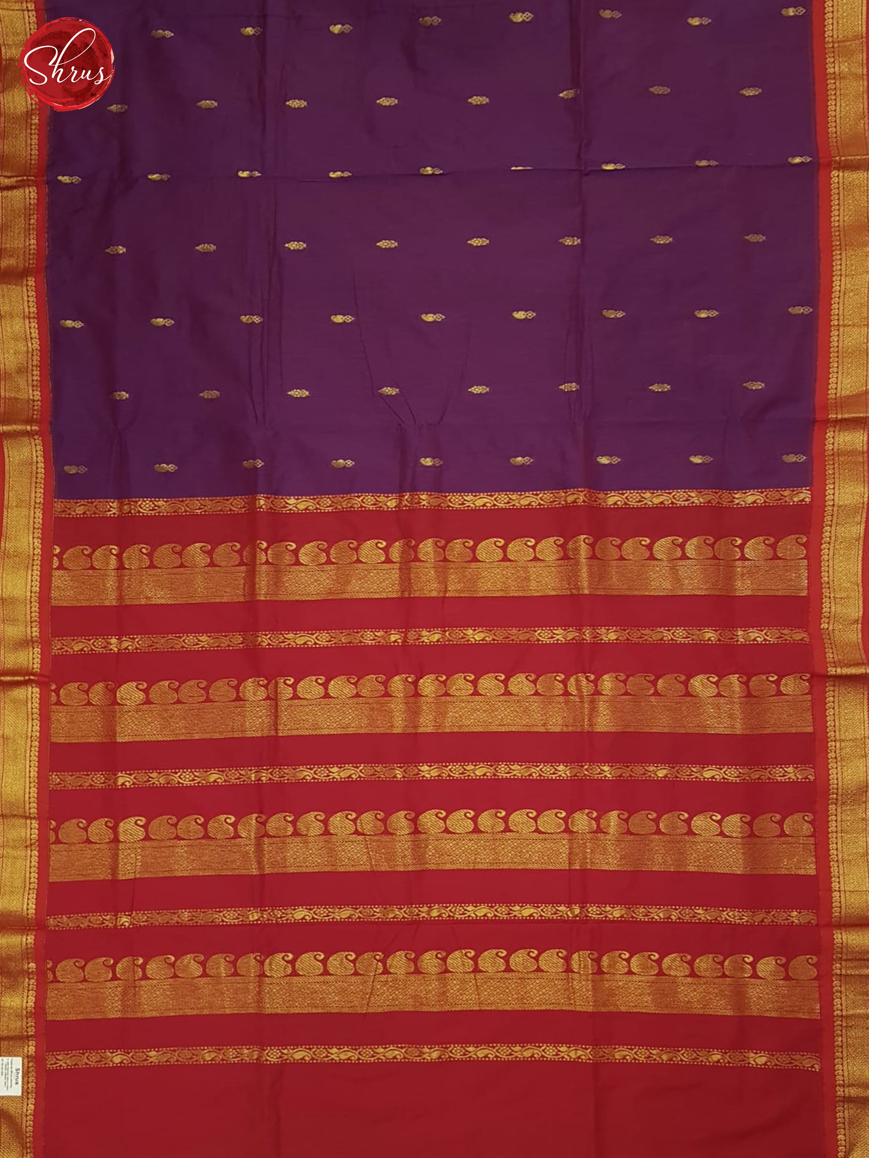 Purple And Red- Kalyani Cotton Saree - Shop on ShrusEternity.com