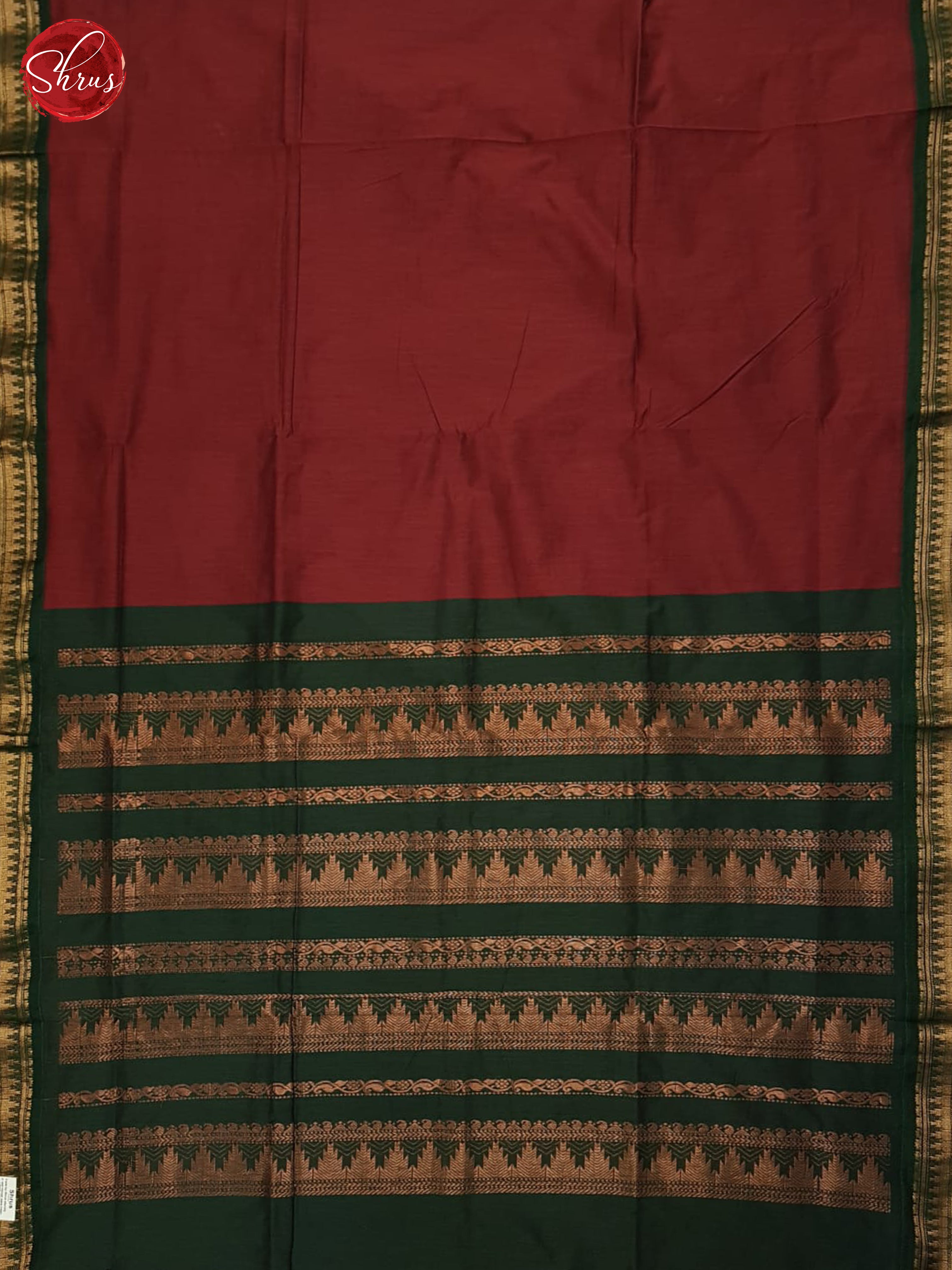 Red And Green- Kalyani Cotton Saree - Shop on ShrusEternity.com