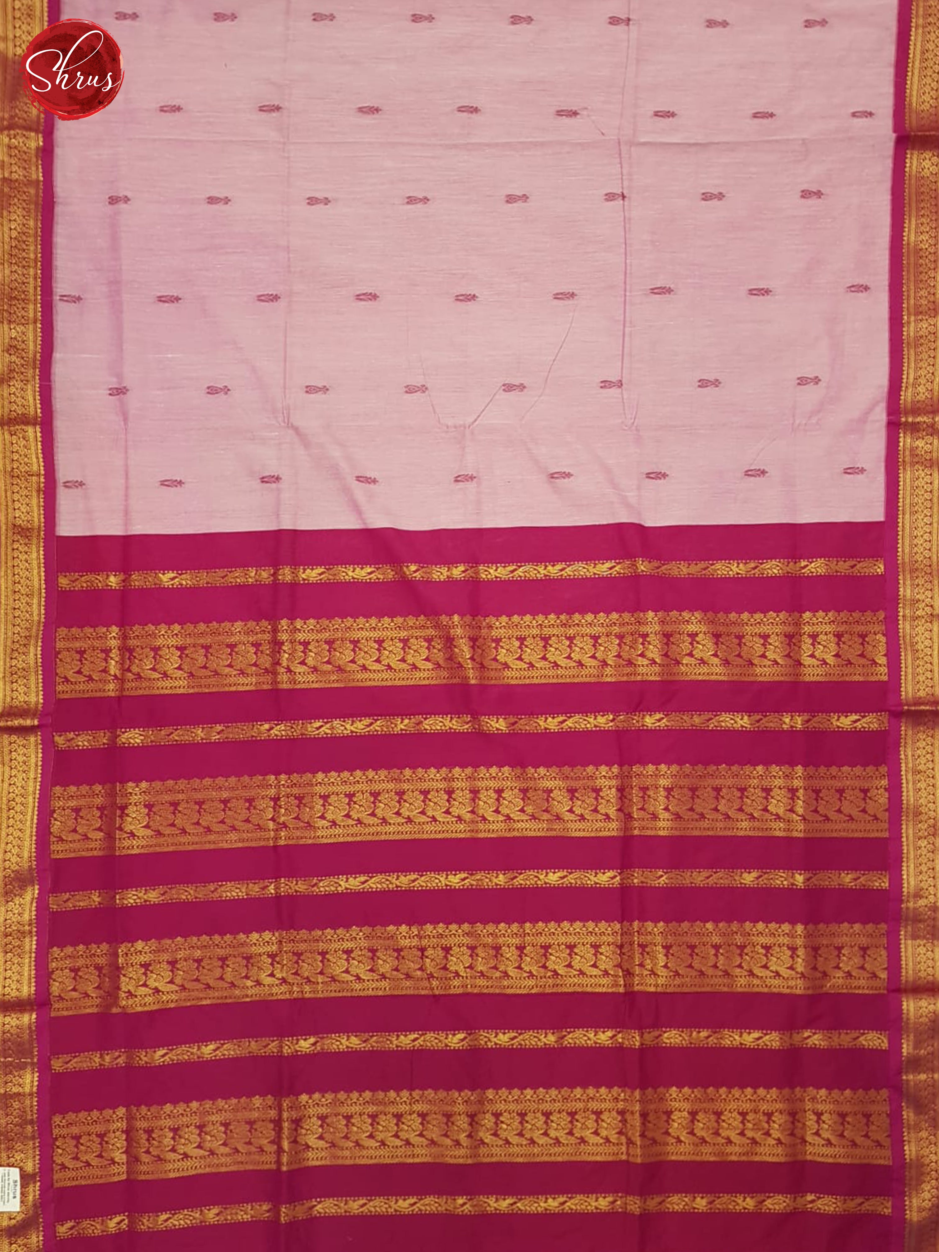 Baby Pink & Pink - Kalyani Cotton Saree - Shop on ShrusEternity.com