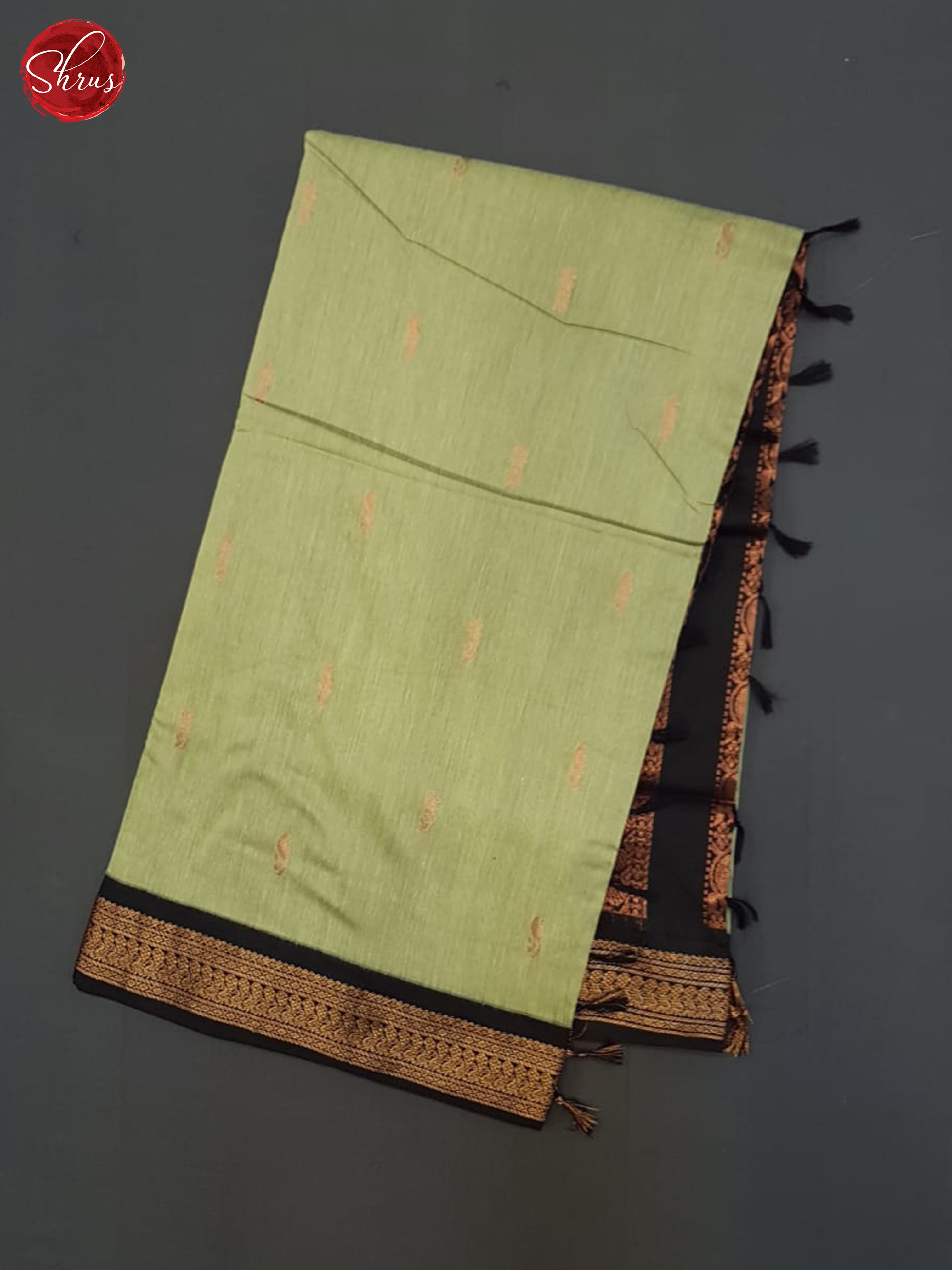 Elachi Green And Black-Kalyani Cotton Saree - Shop on ShrusEternity.com