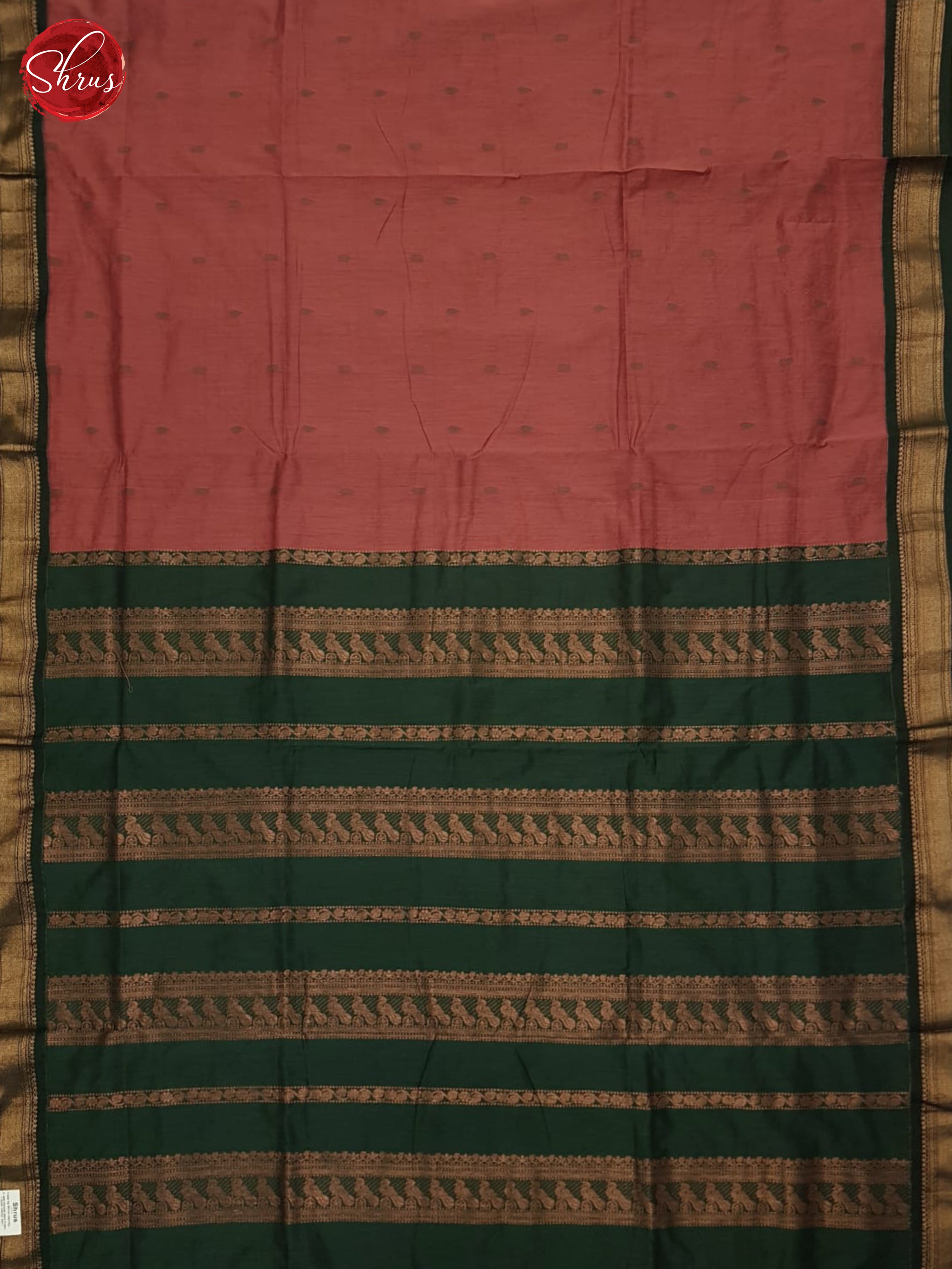 Red And Green-Kalyani Cotton Saree - Shop on ShrusEternity.com