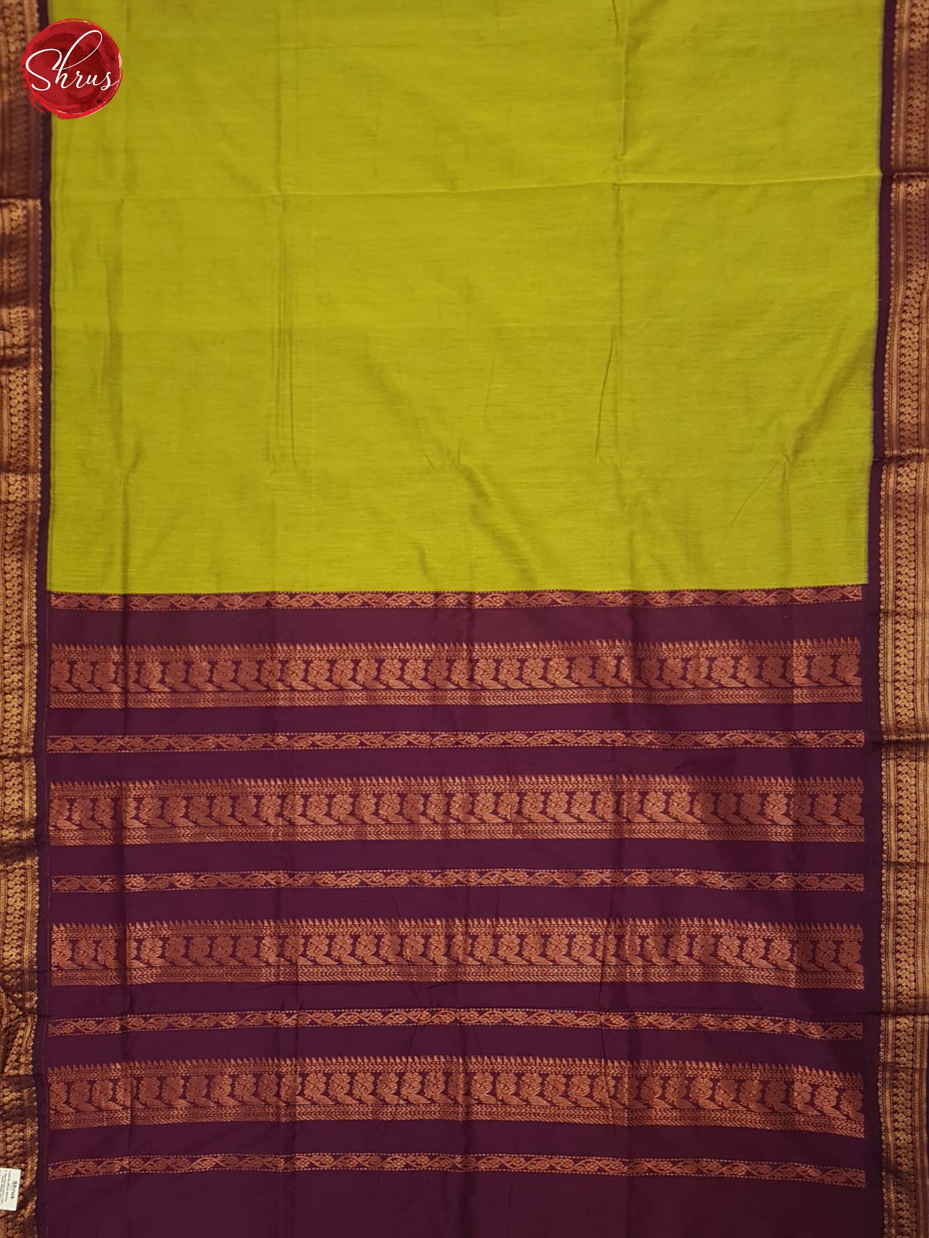 Green And Wine-Kalyani Cotton Saree - Shop on ShrusEternity.com