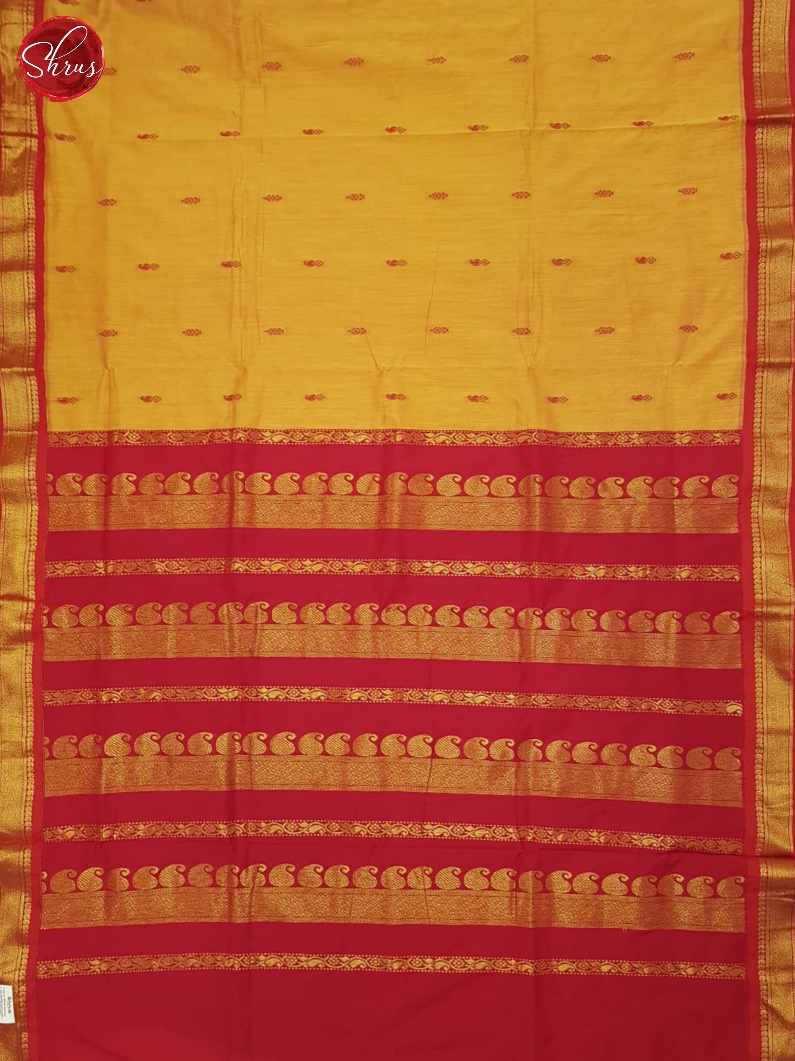 Yellow And Red- Kalyani Cotton Saree - Shop on ShrusEternity.com