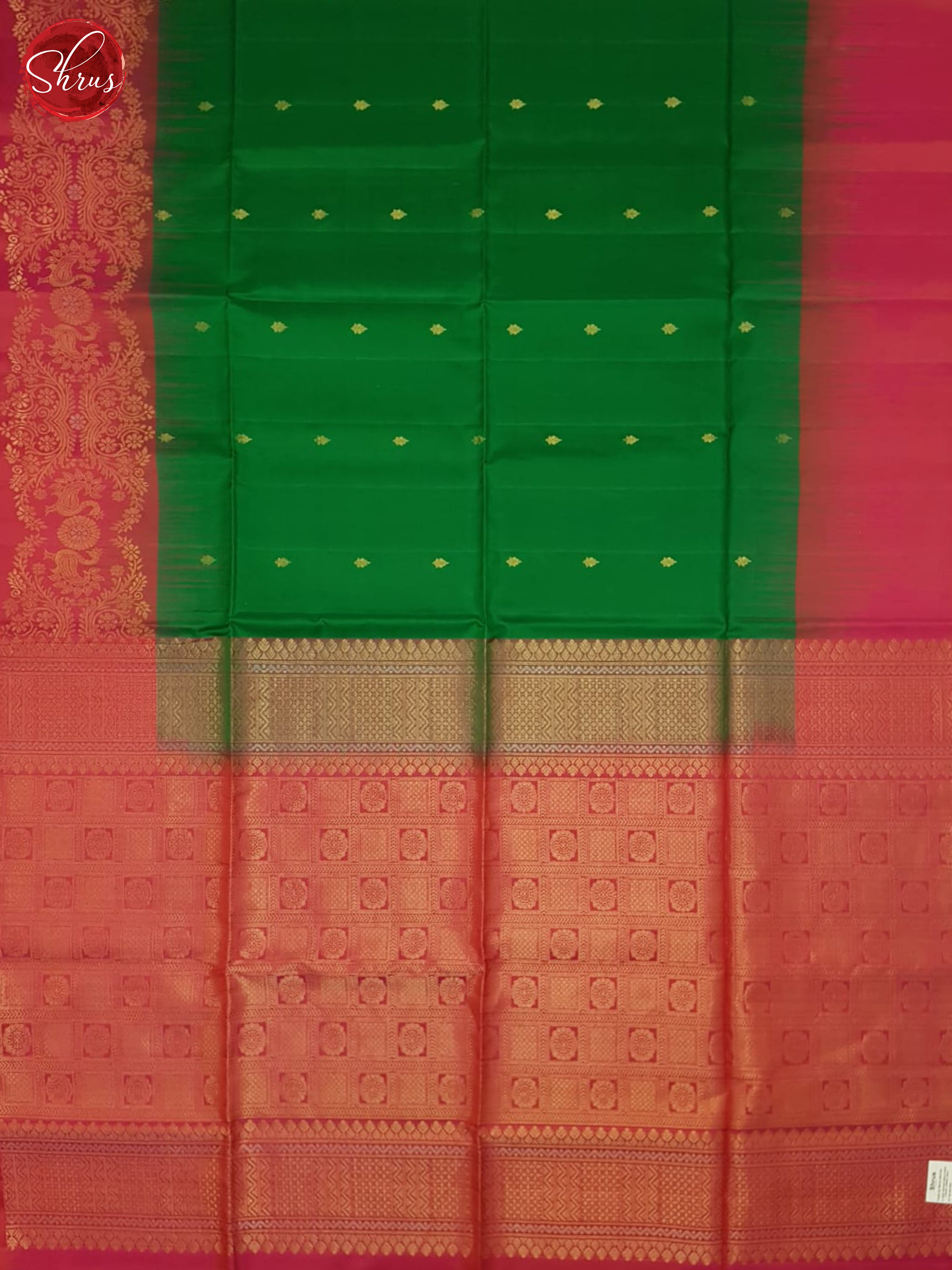 Green And Pink- soft Silk Saree - Shop on ShrusEternity.com