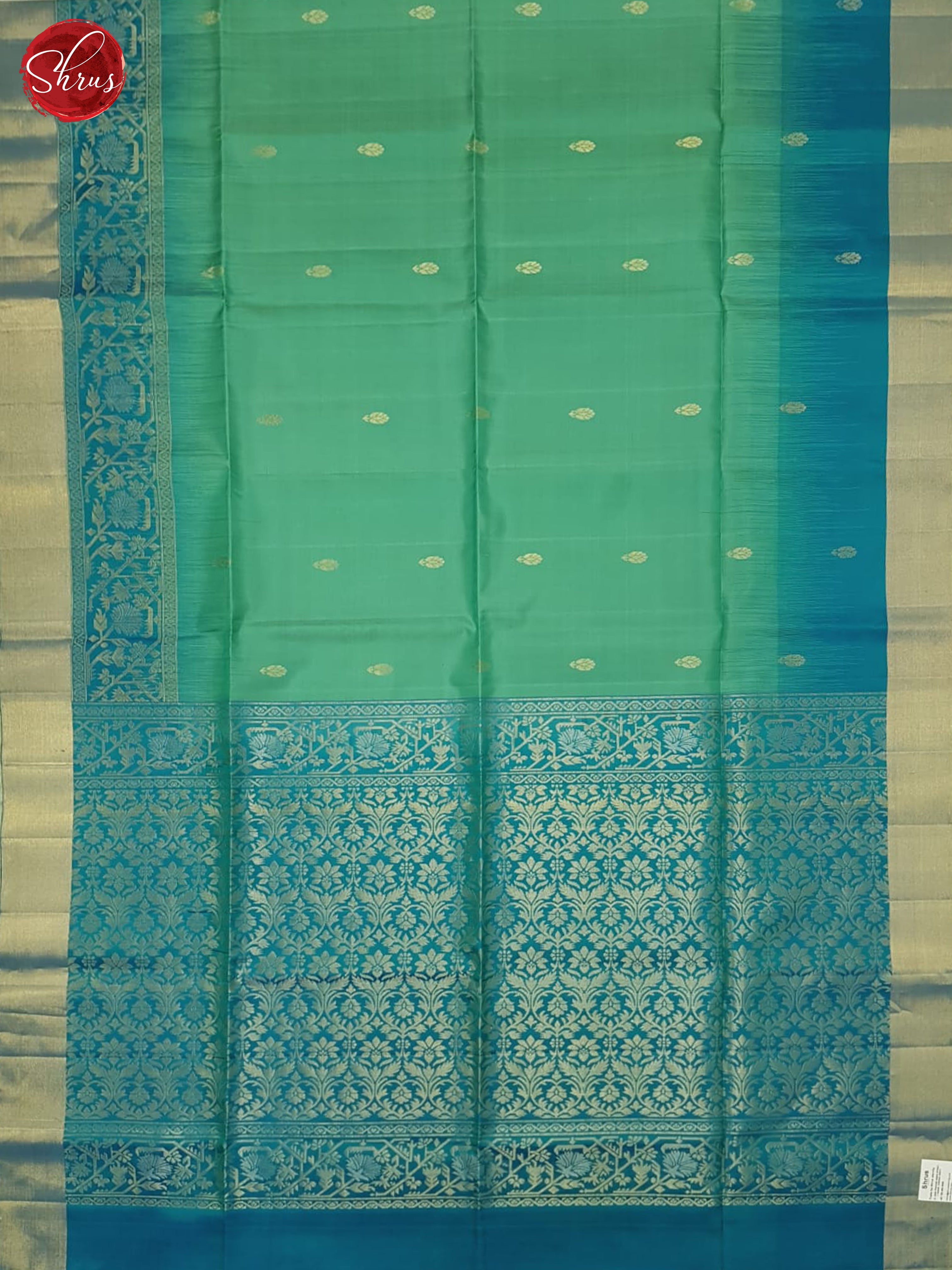 Green & Blue - Soft Silk Saree - Shop on ShrusEternity.com