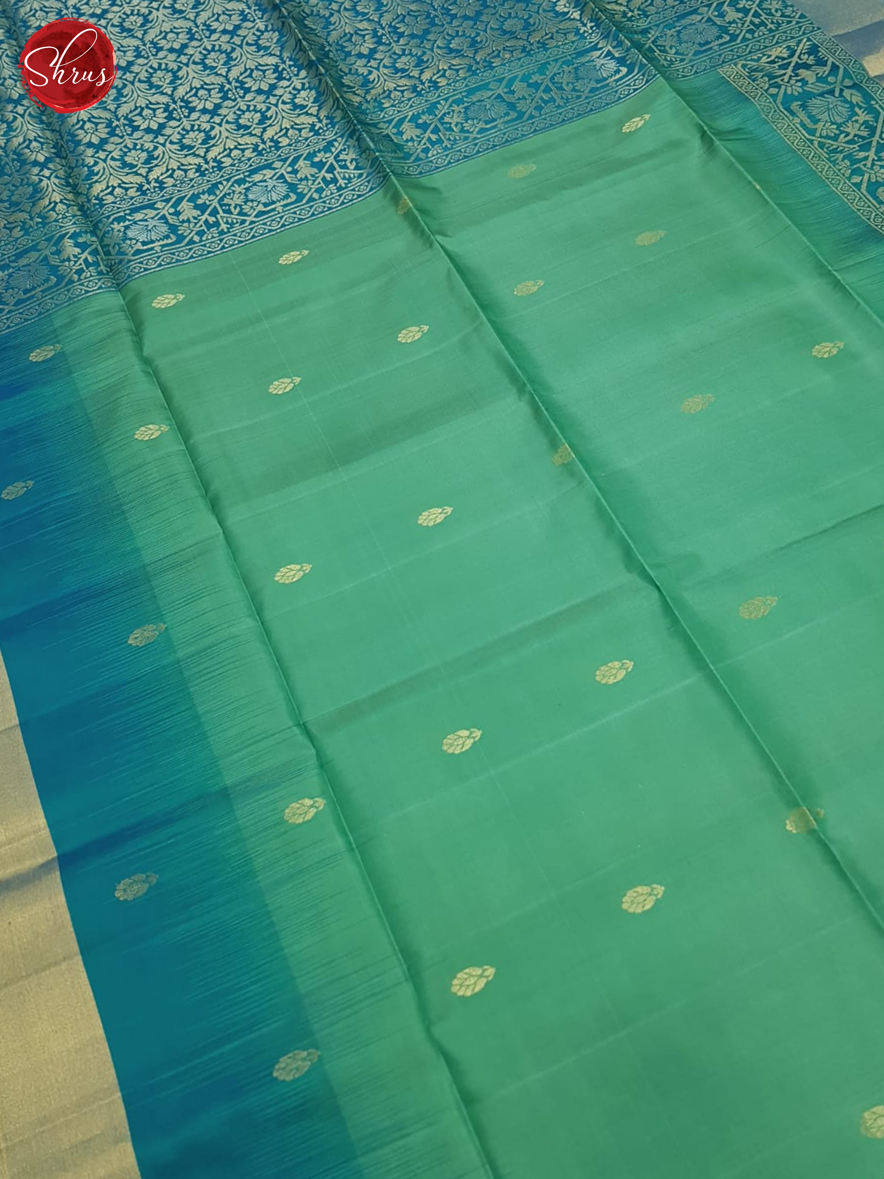 Green & Blue - Soft Silk Saree - Shop on ShrusEternity.com