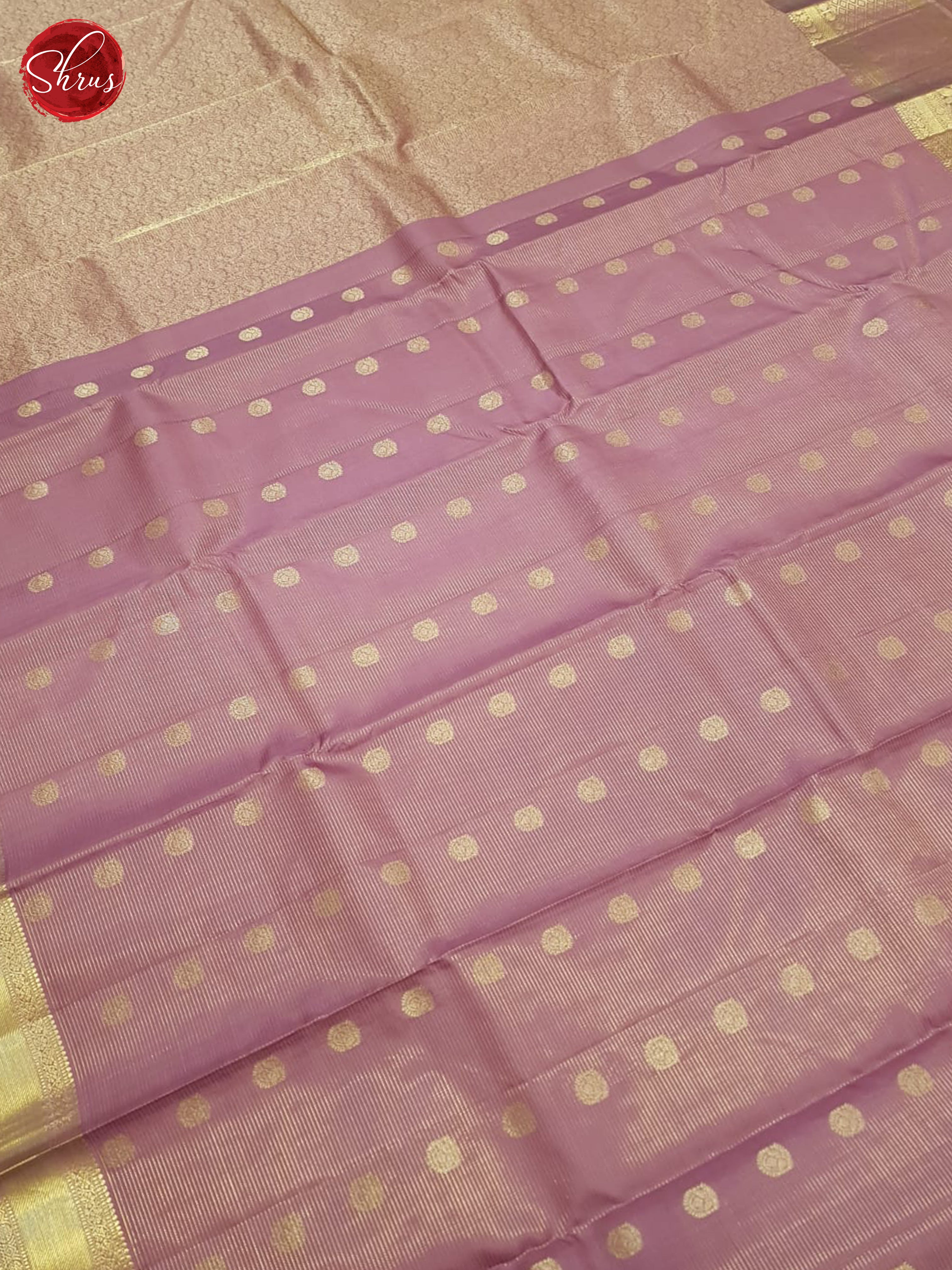 Dusty Mild Lavender(Single Tone)- Kanchipuram Silk Saree - Shop on ShrusEternity.com