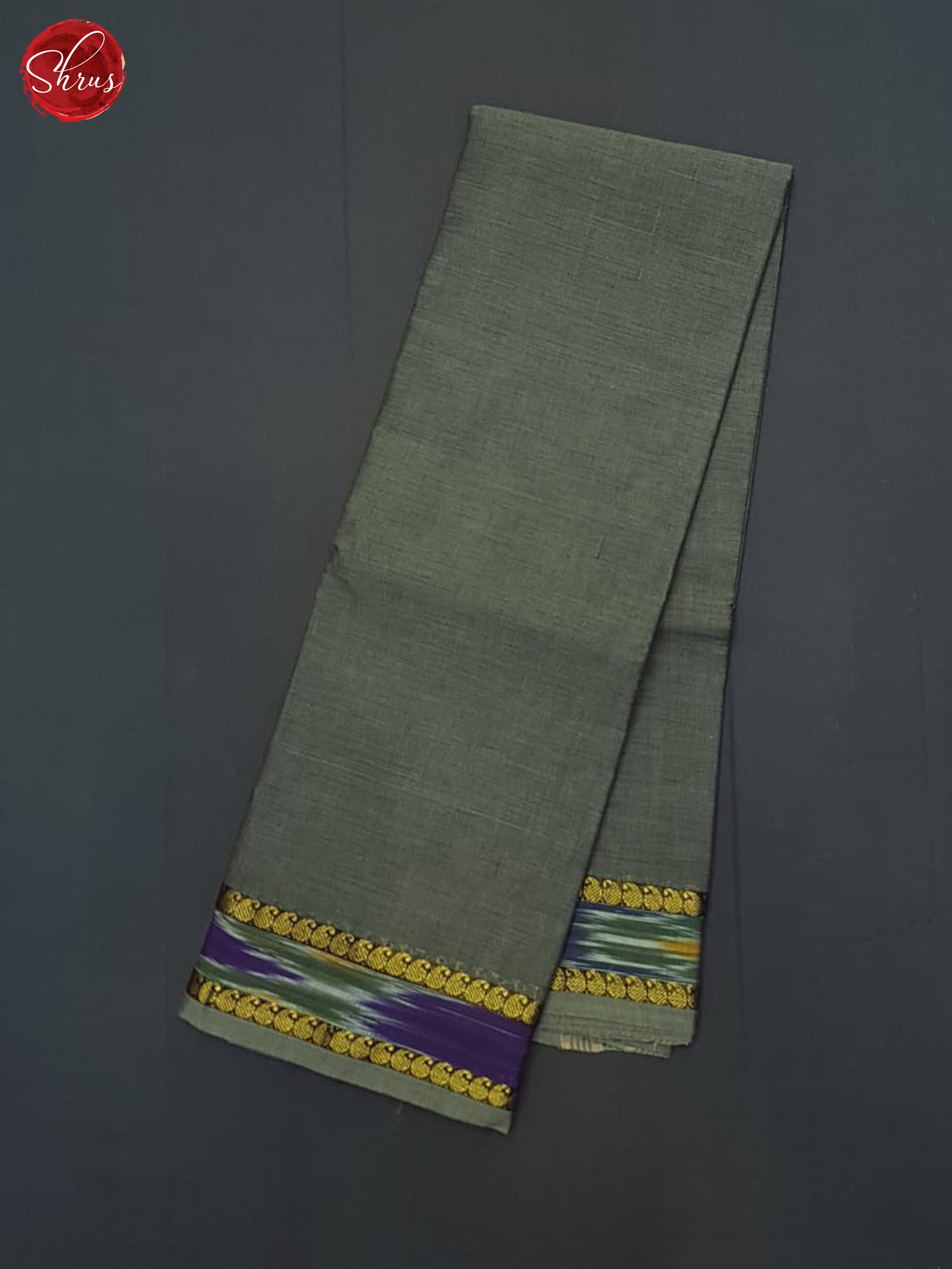 Grey And Purple- Chettinad Cotton Saree - Shop on ShrusEternity.com