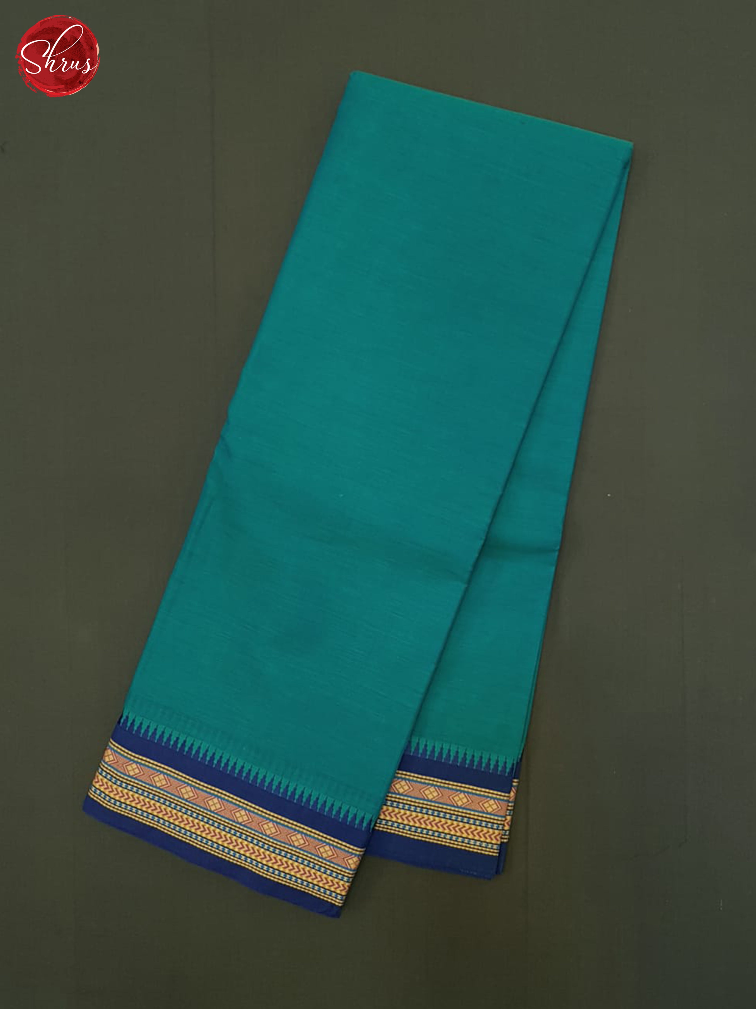 Blue & Dark Blue - Chettinad Cotton Saree - Shop on ShrusEternity.com