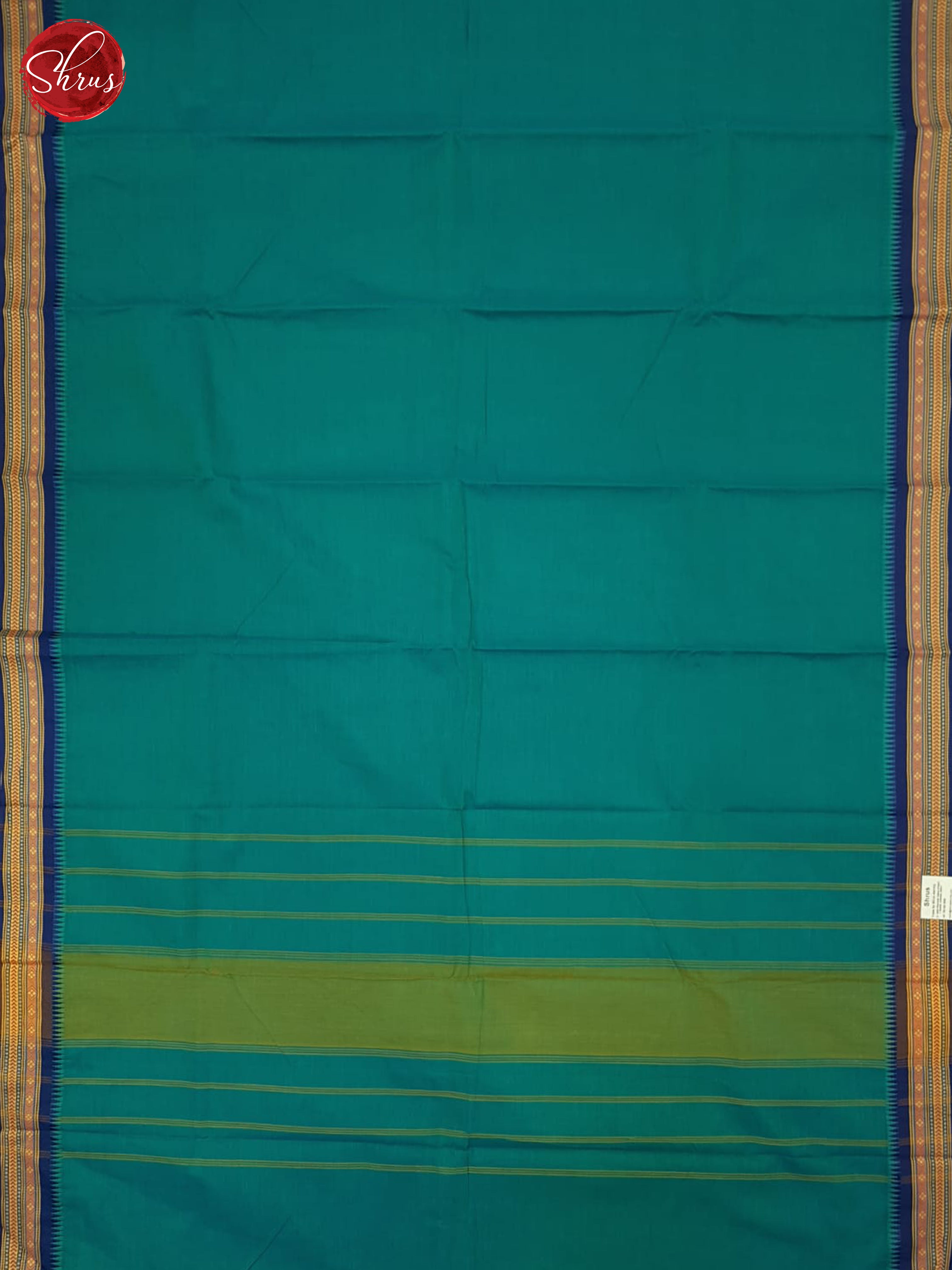 Blue & Dark Blue - Chettinad Cotton Saree - Shop on ShrusEternity.com