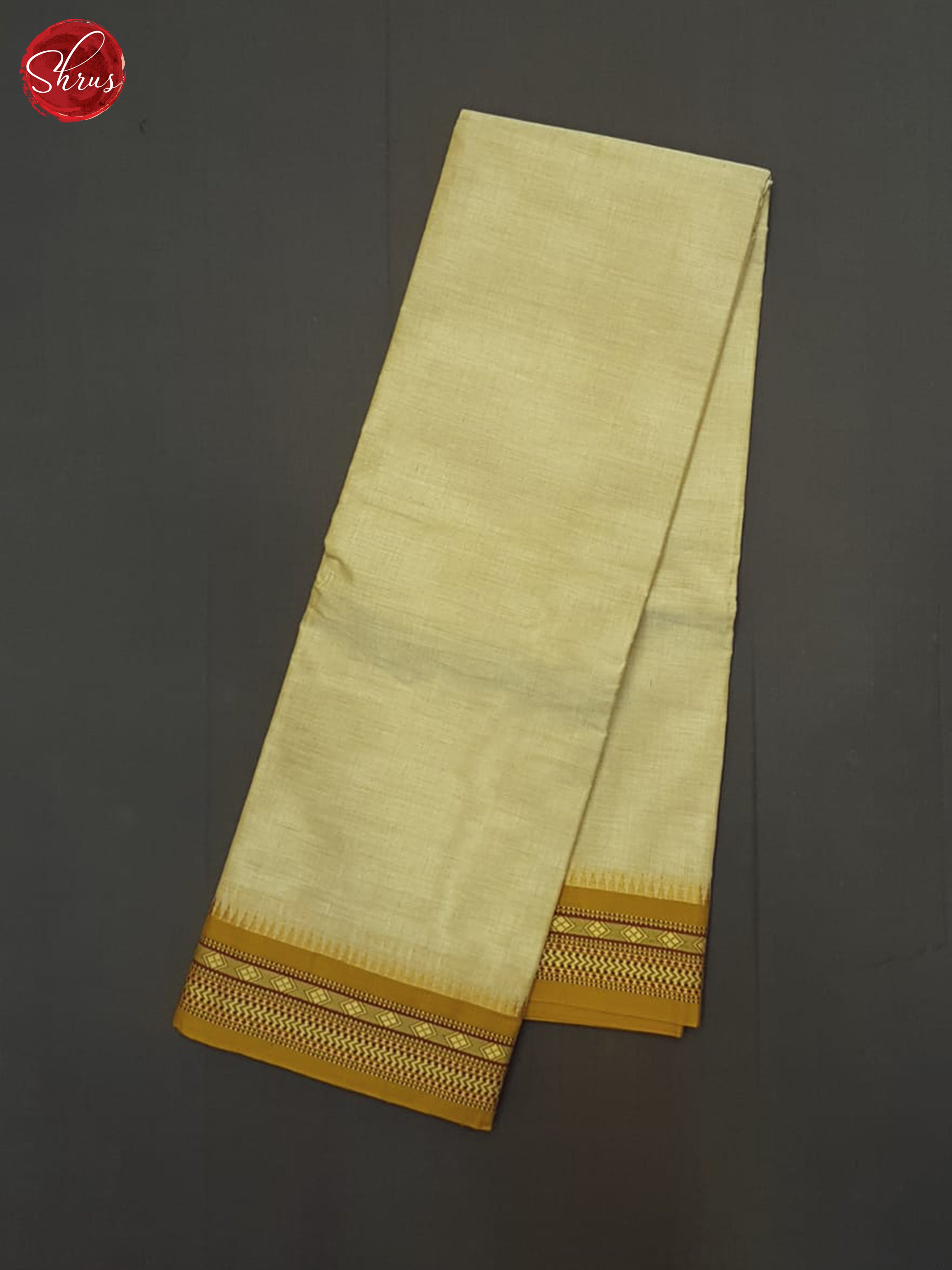 Beige And Mustard- Chettinad Cotton saree - Shop on ShrusEternity.com