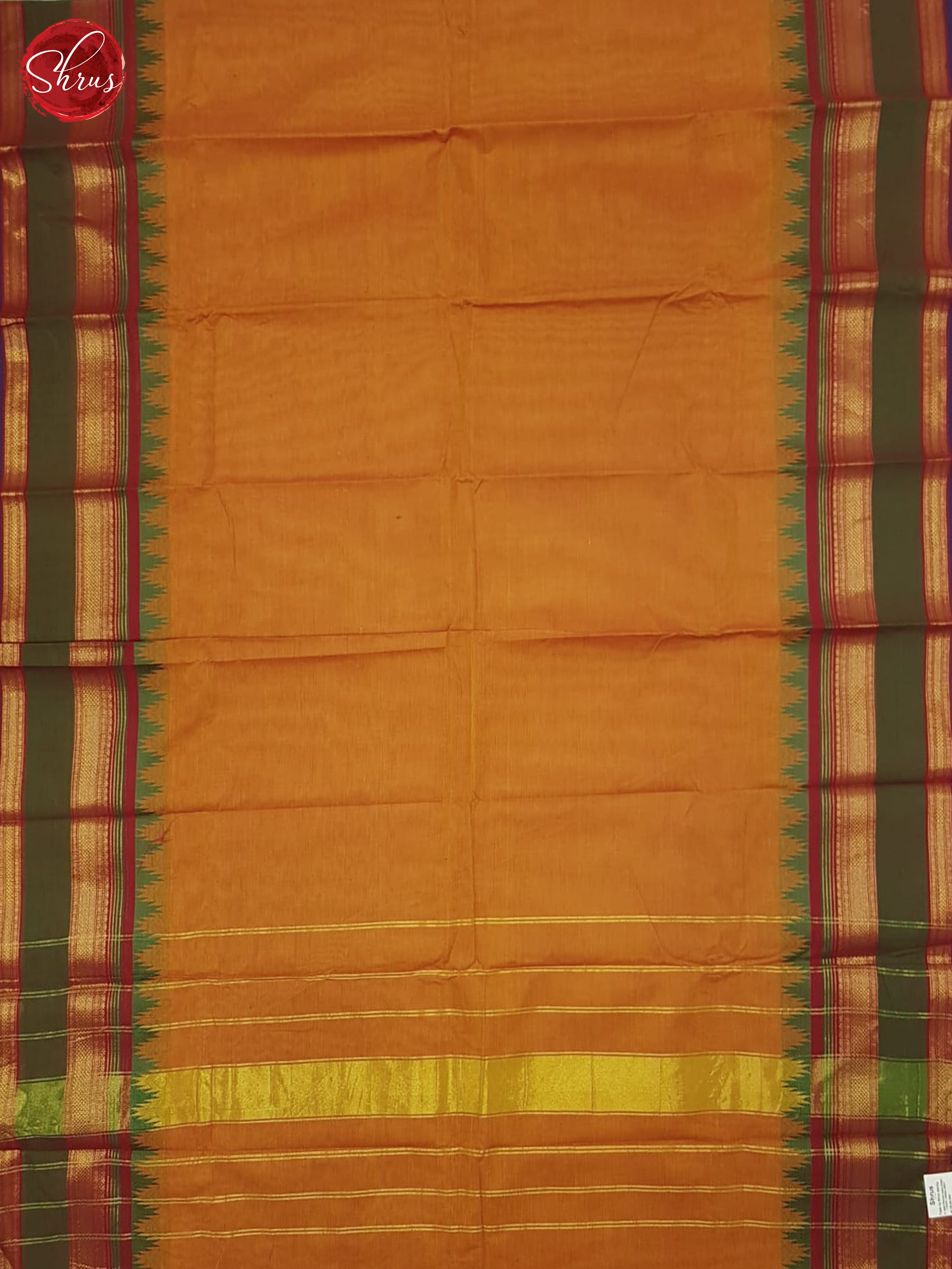 Orange And Purple- Chettinad Cotton Saree - Shop on ShrusEternity.com