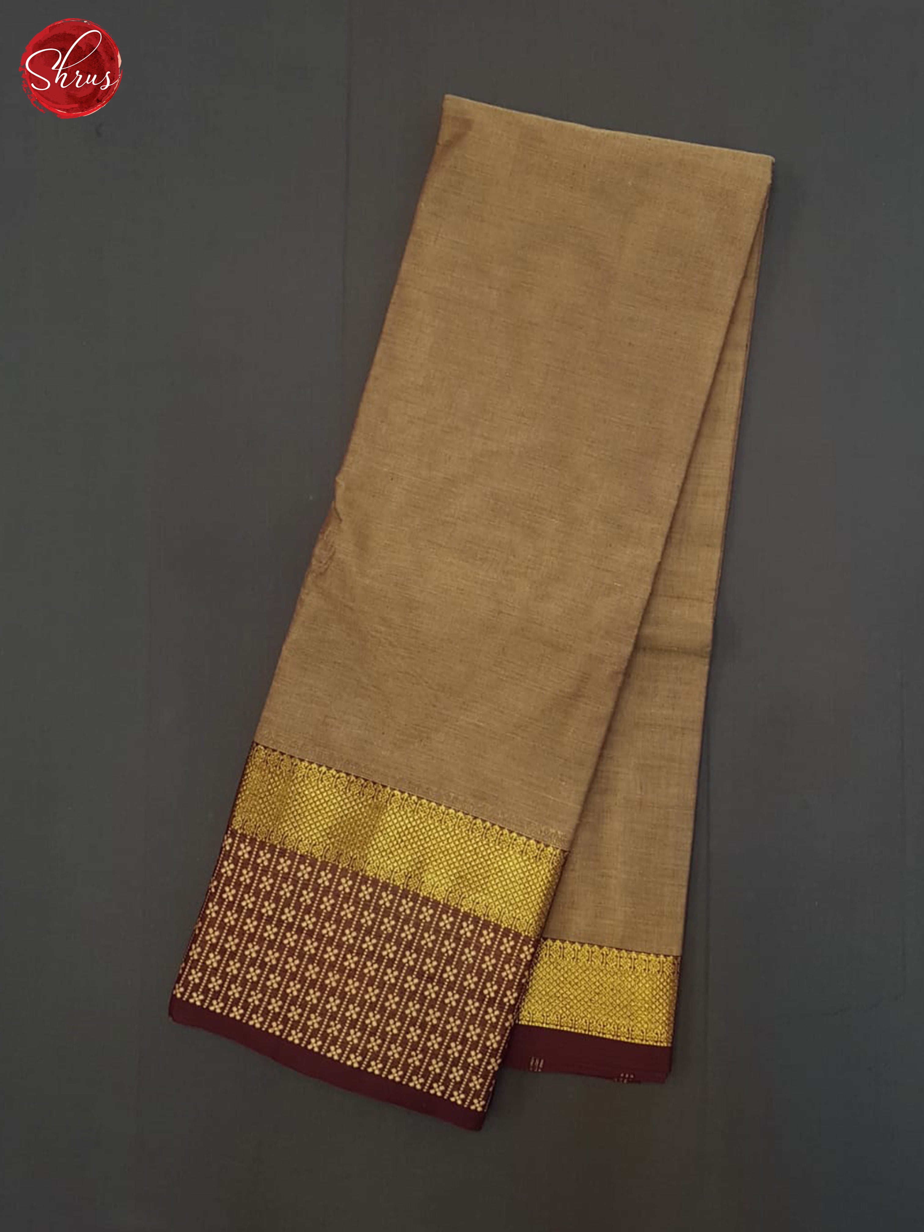 Grey & Brown- Chettinad Cotton Saree - Shop on ShrusEternity.com