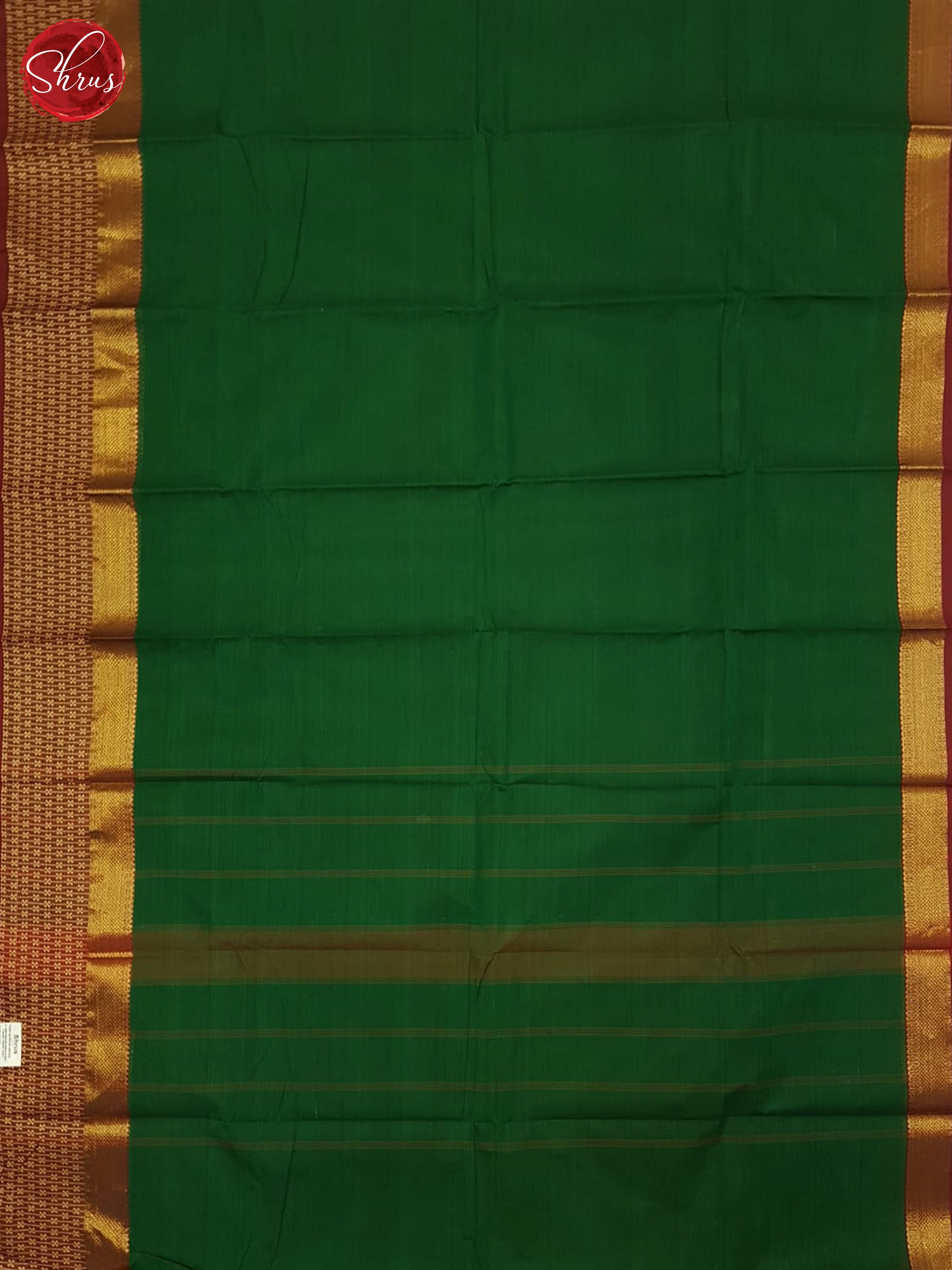 Green And Maroon-Chettinad Cotton Saree - Shop on ShrusEternity.com