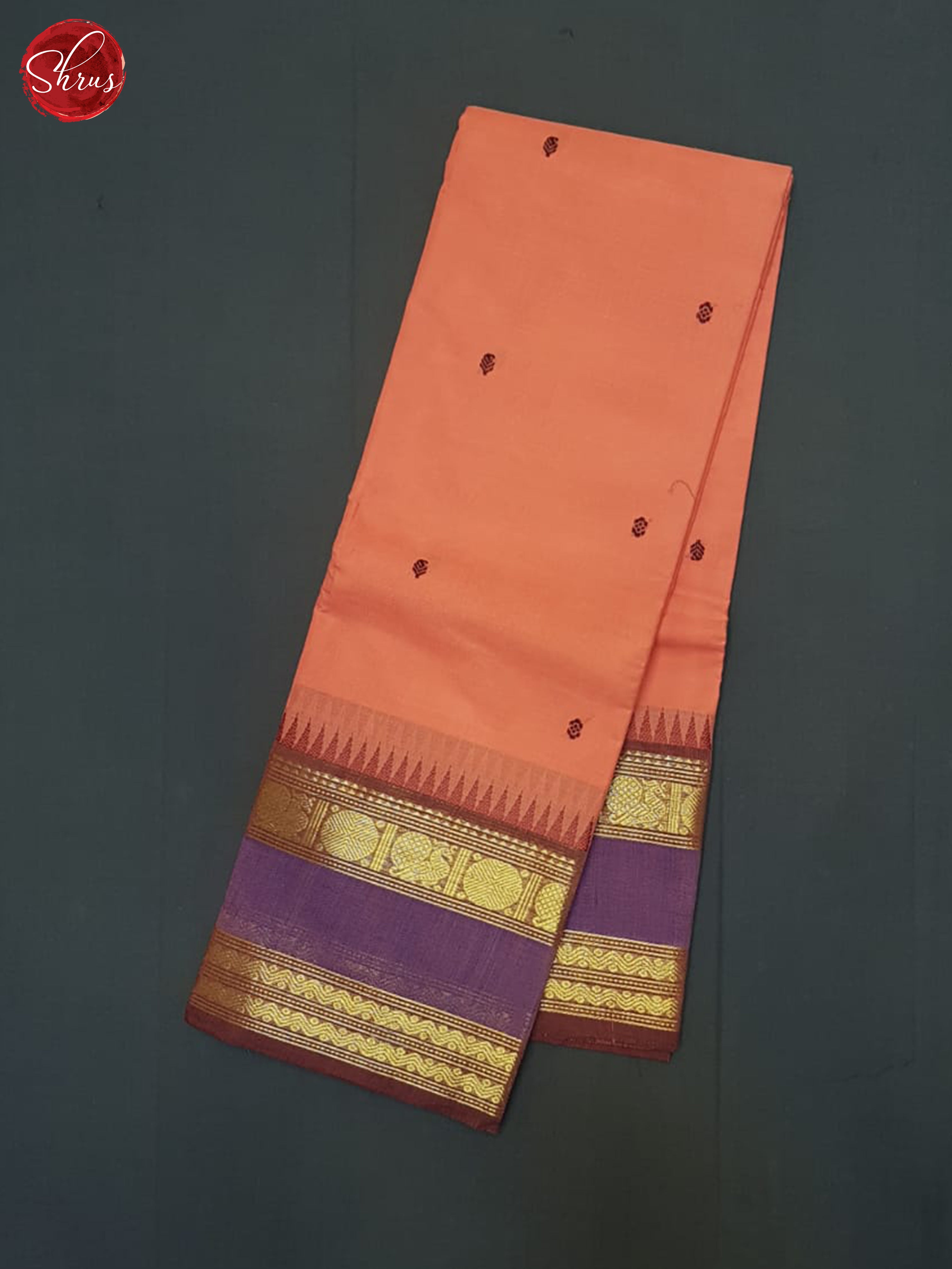 Pink And Purple- Chettinad Cotton Saree - Shop on ShrusEternity.com