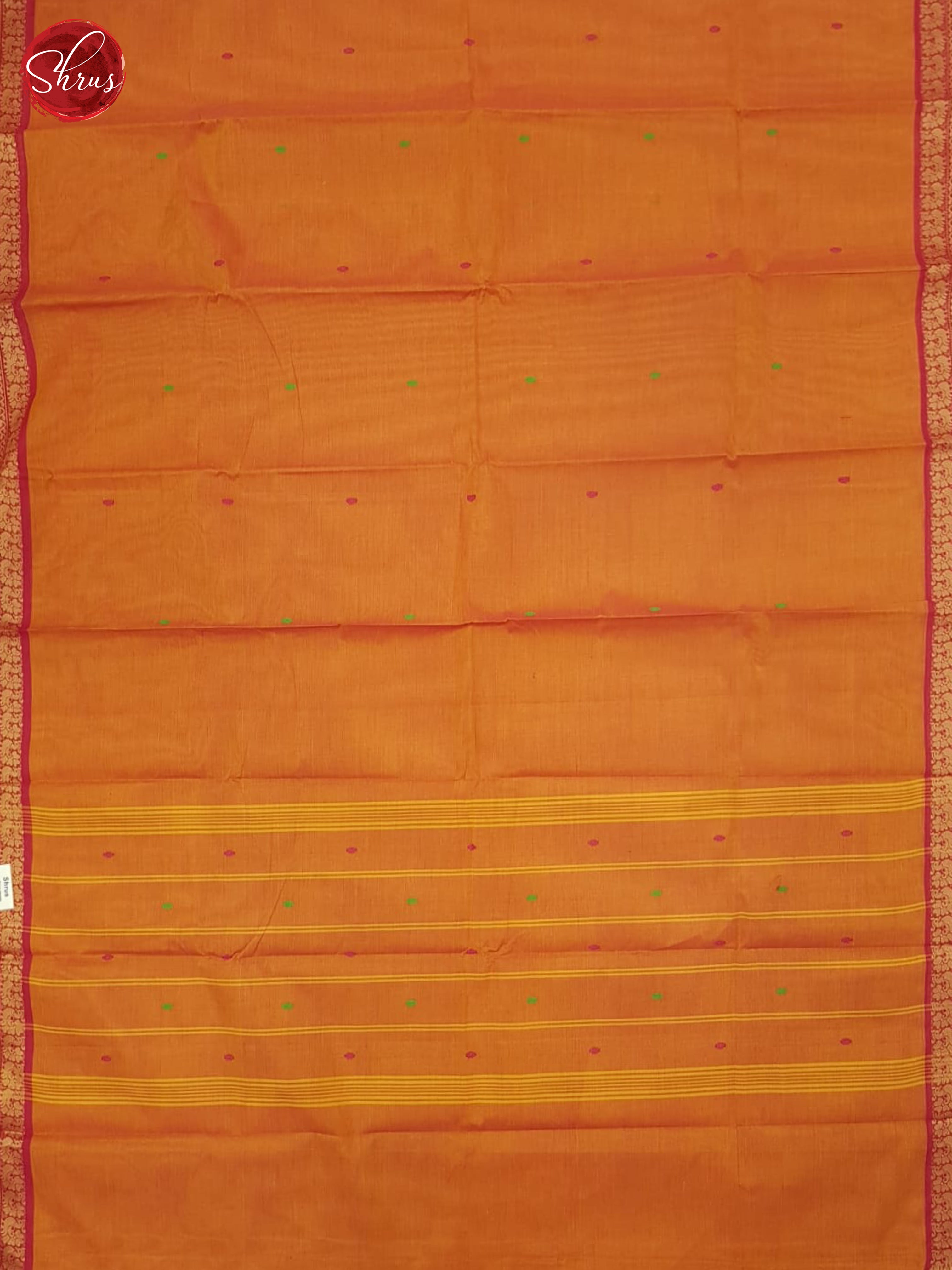 Orange And Pink- Chettinad Cotton Saree - Shop on ShrusEternity.com