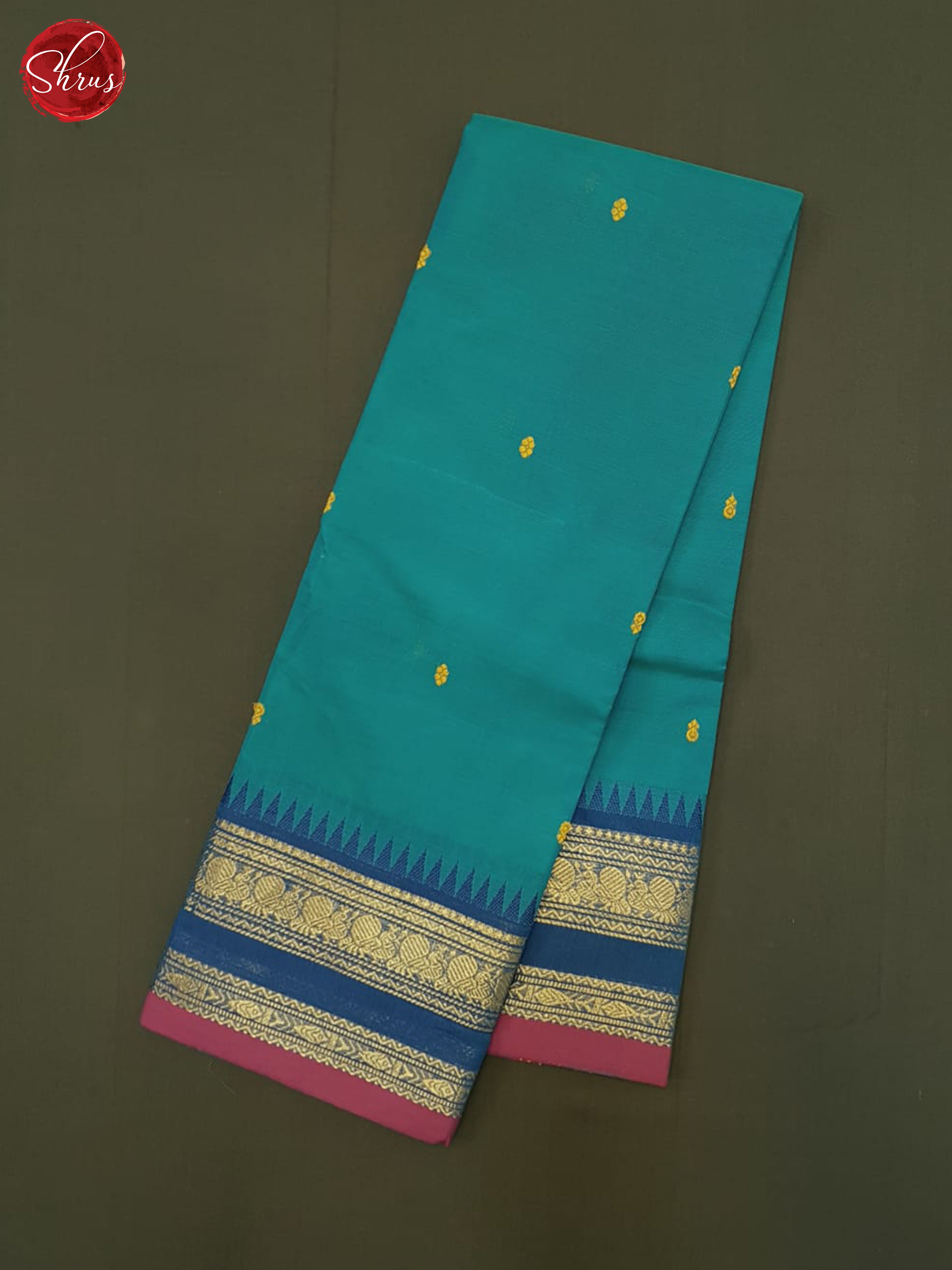 Blue And Pink- Chettinad cotton Saree - Shop on ShrusEternity.com