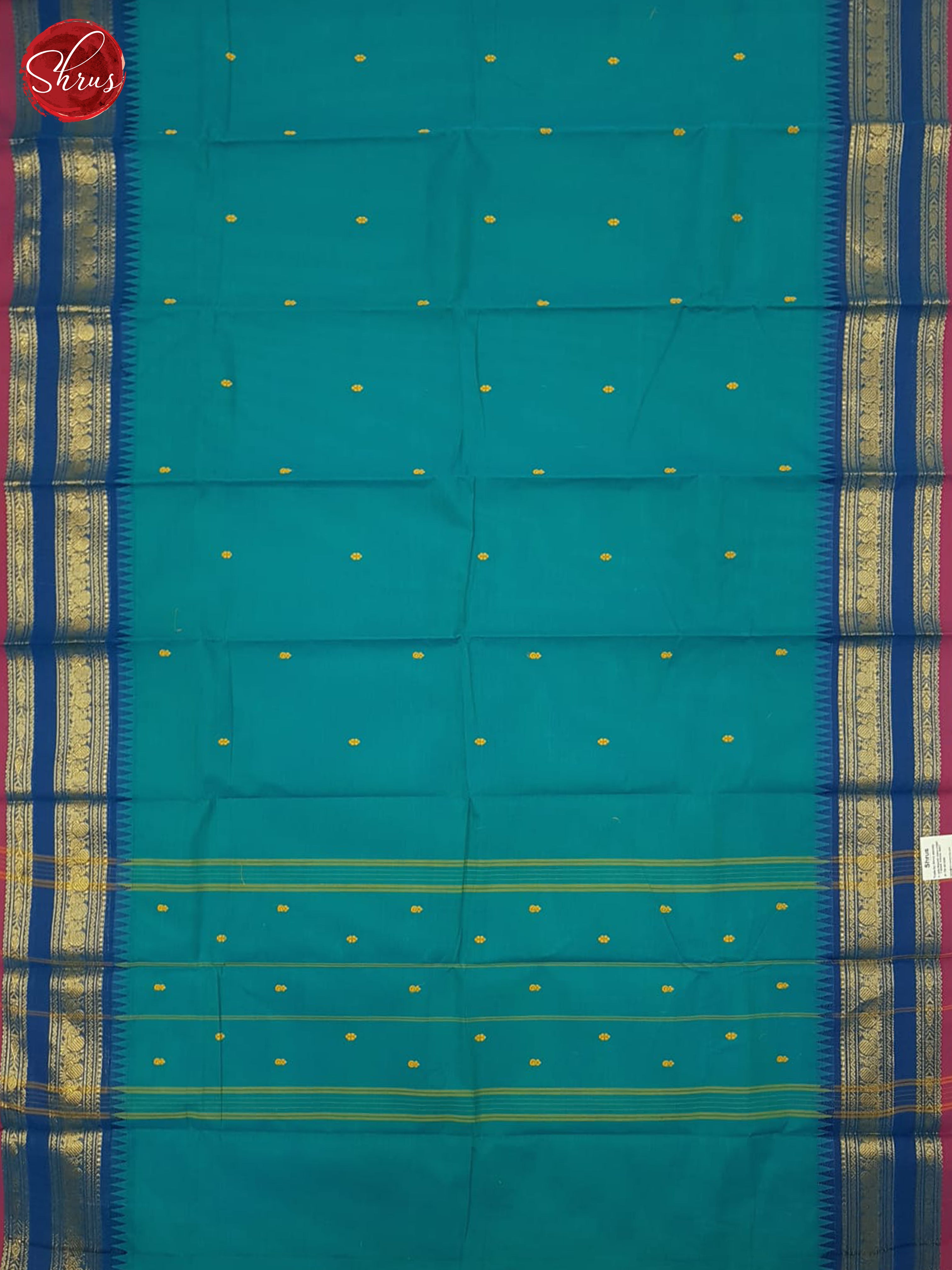 Blue And Pink- Chettinad cotton Saree - Shop on ShrusEternity.com