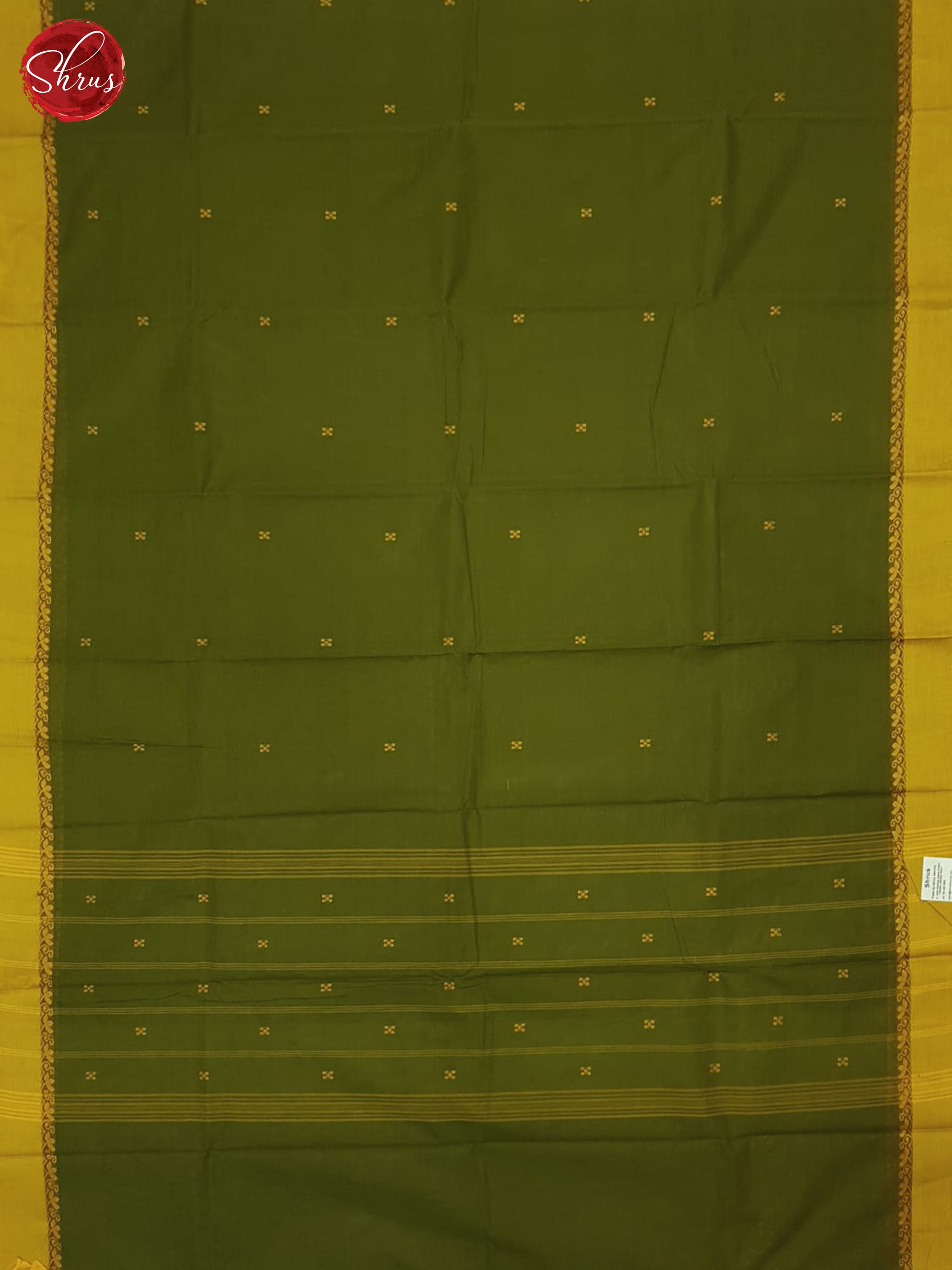 Green And Mustard- Chettinad Cotton Saree - Shop on ShrusEternity.com