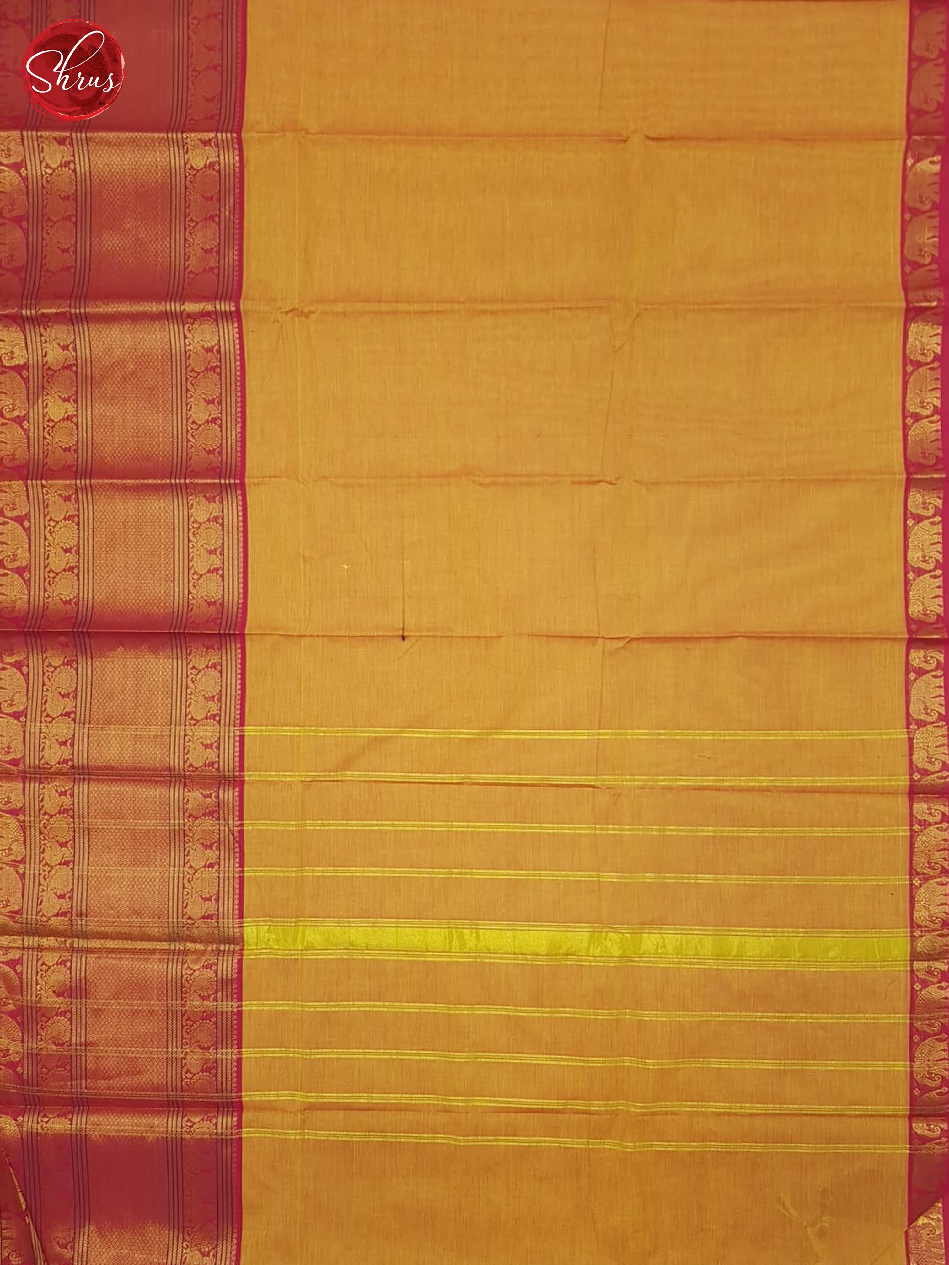 Orange And Pink- Chettinad Cotton Saree - Shop on ShrusEternity.com