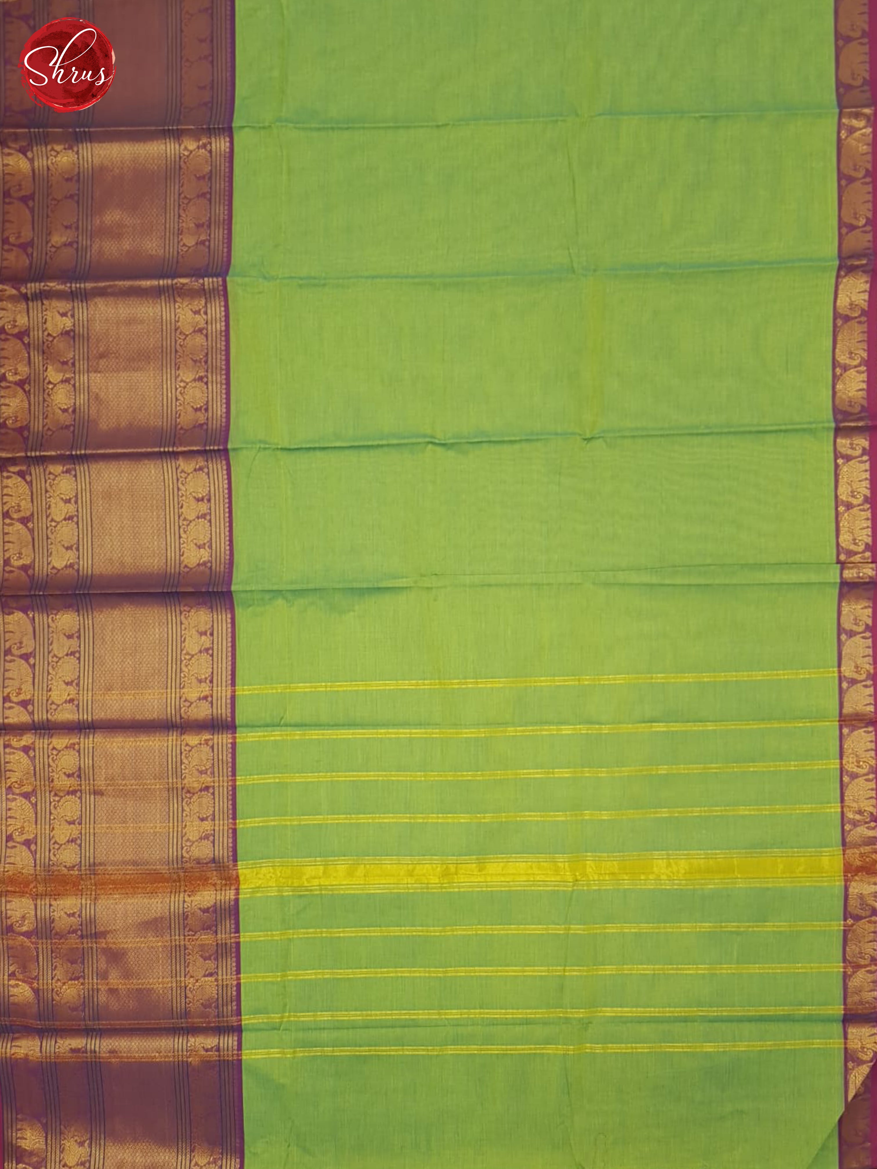 Green And Purple- Chettinad Cotton Saree - Shop on ShrusEternity.com