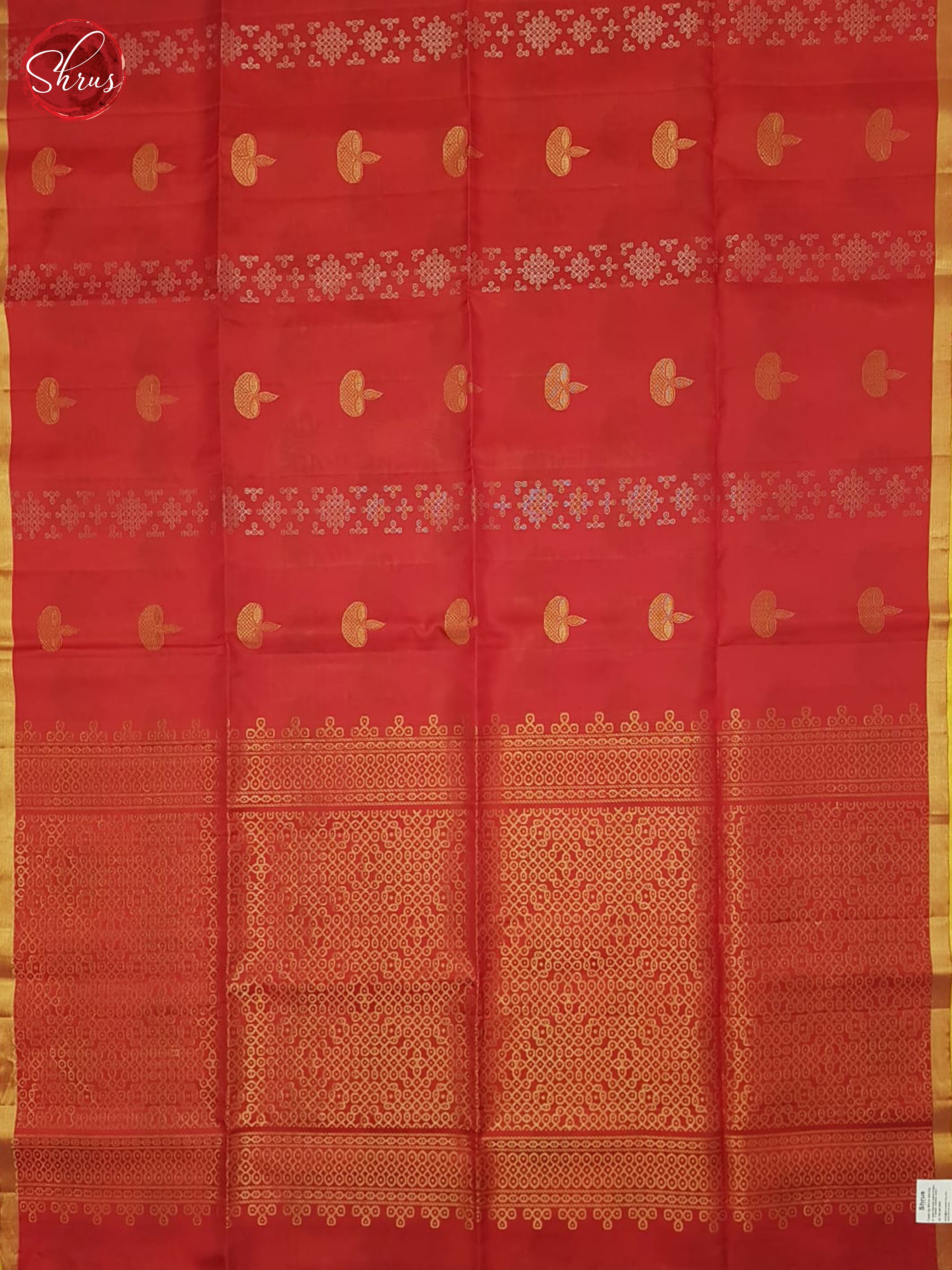 Red & Yellow - Soft Silk Saree - Shop on ShrusEternity.com