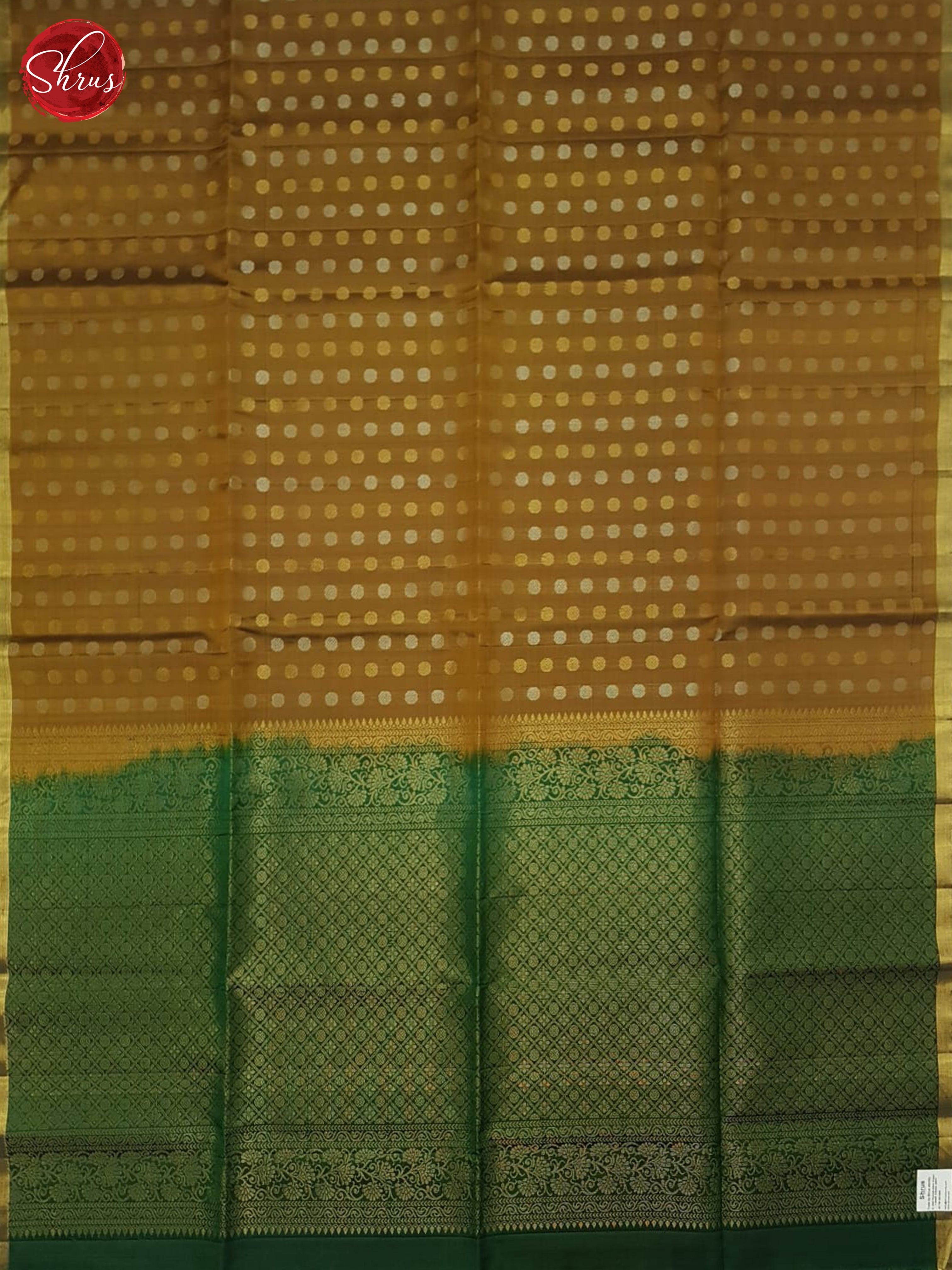 Golden Honey And Green- Soft Silk Saree - Shop on ShrusEternity.com