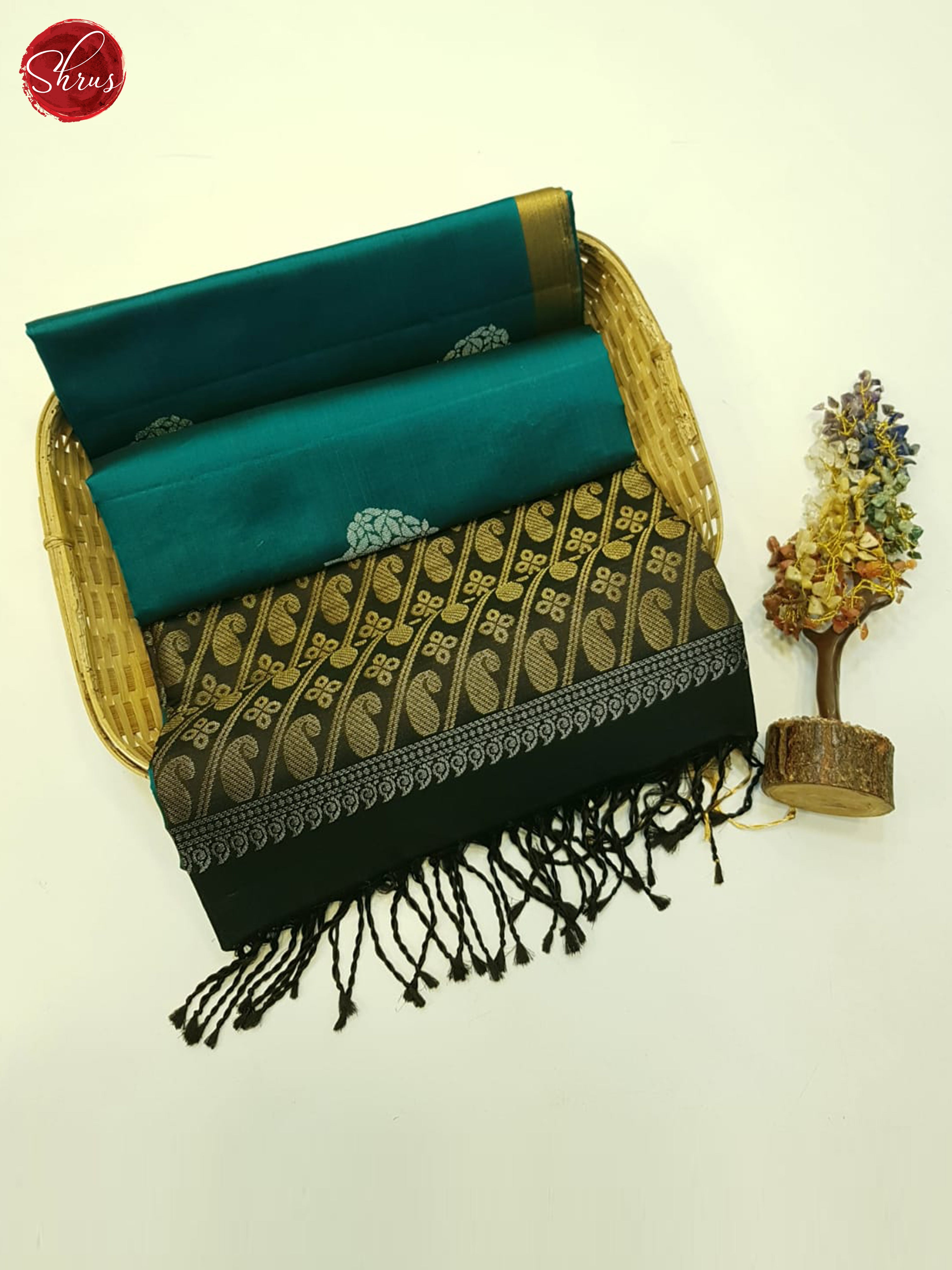 Blue And Black- SOft Silk Saree - Shop on ShrusEternity.com