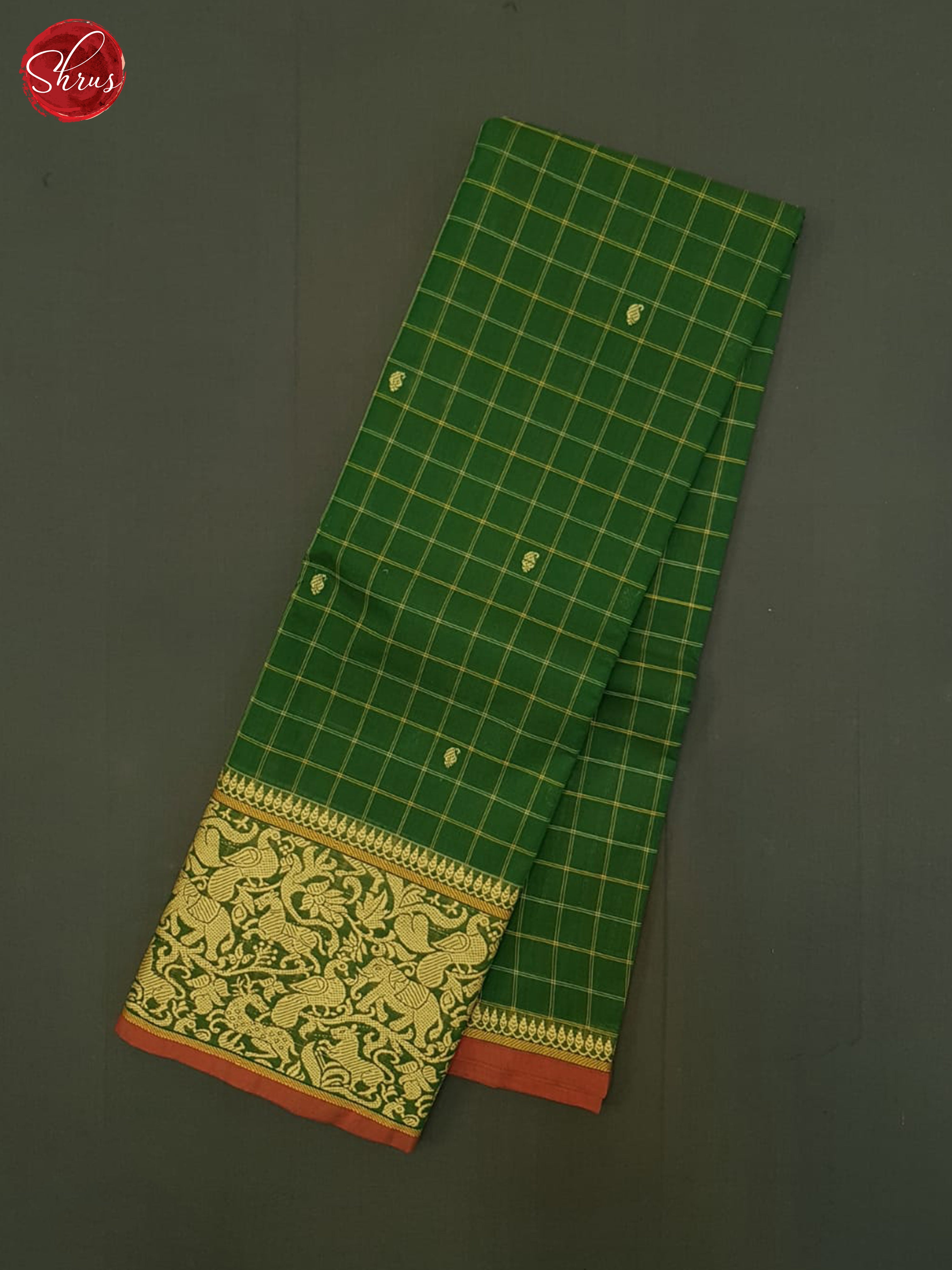 Green & Red - Chettinad Cotton saree - Shop on ShrusEternity.com