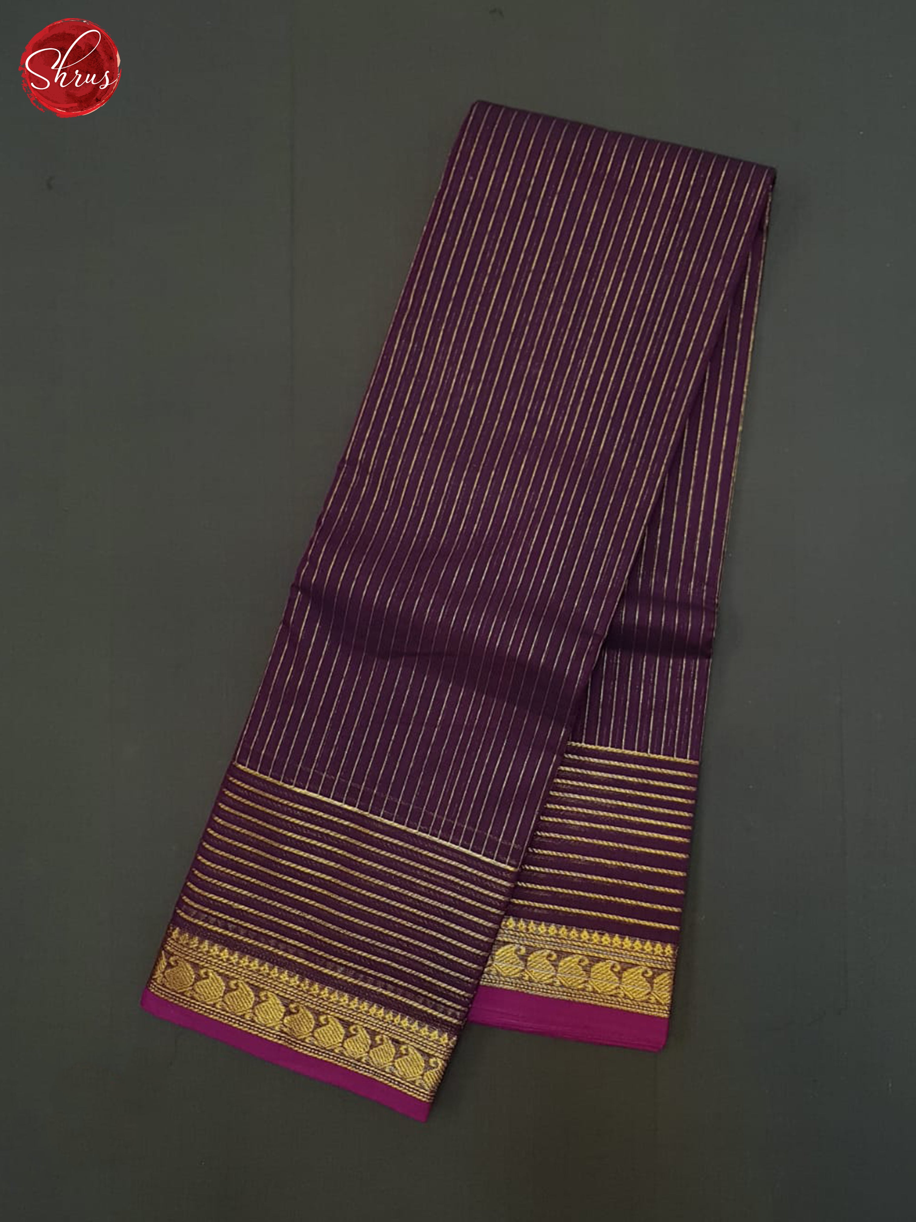 Wine(Single  Tone)- Chettinad Cotton Saree - Shop on ShrusEternity.com