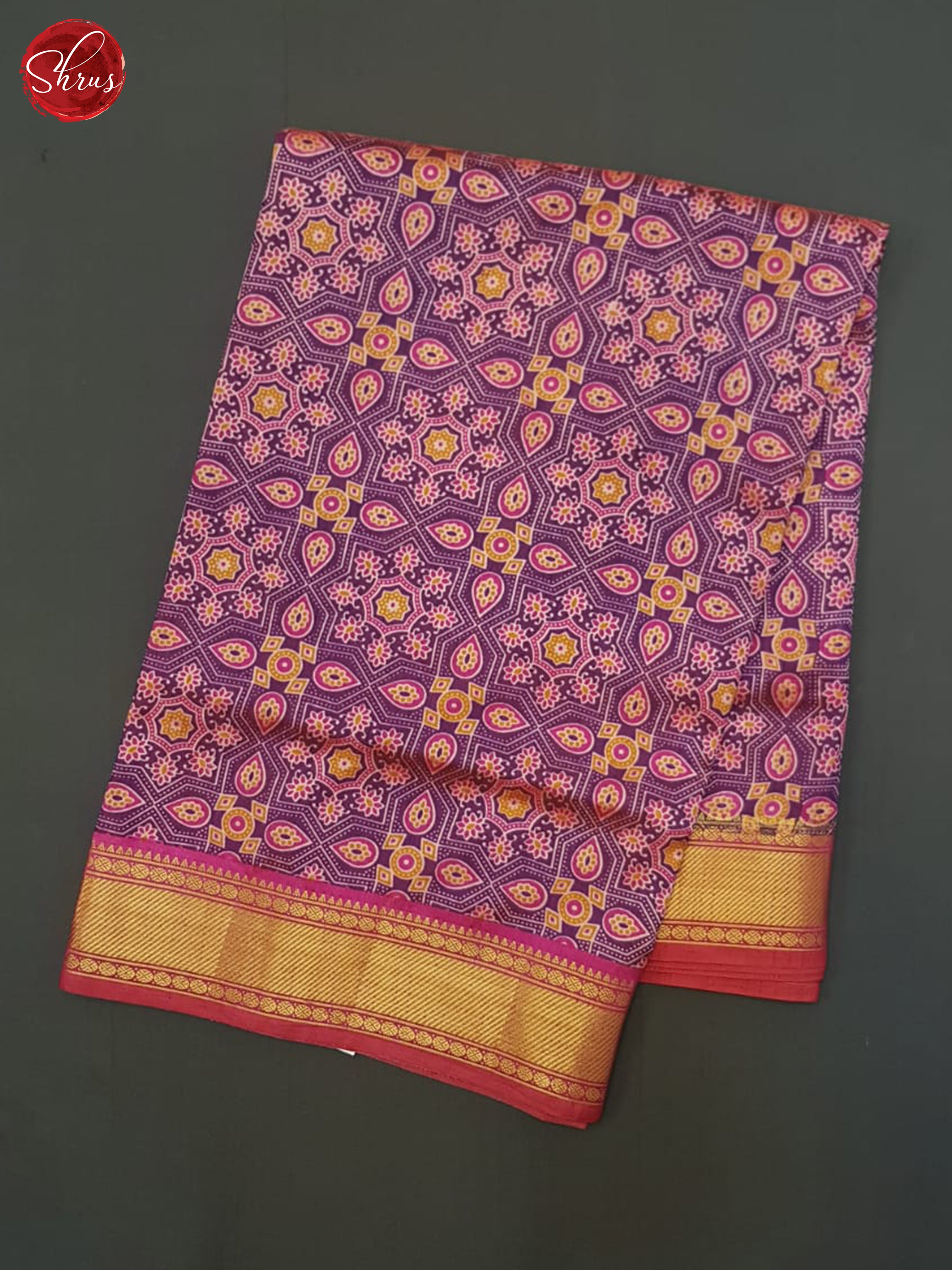 Purple And Pink- Semi Patola saree - Shop on ShrusEternity.com