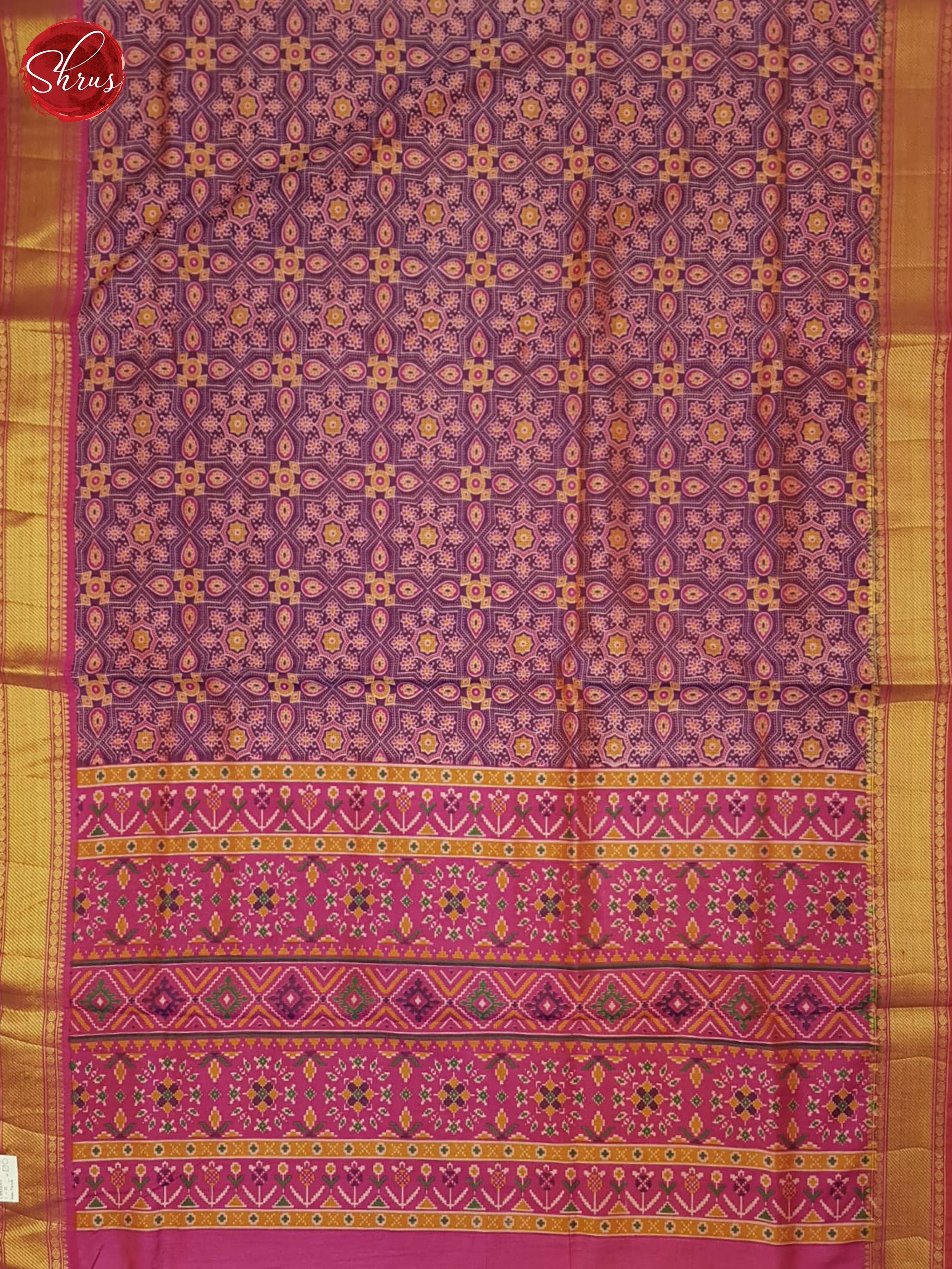 Purple And Pink- Semi Patola saree - Shop on ShrusEternity.com