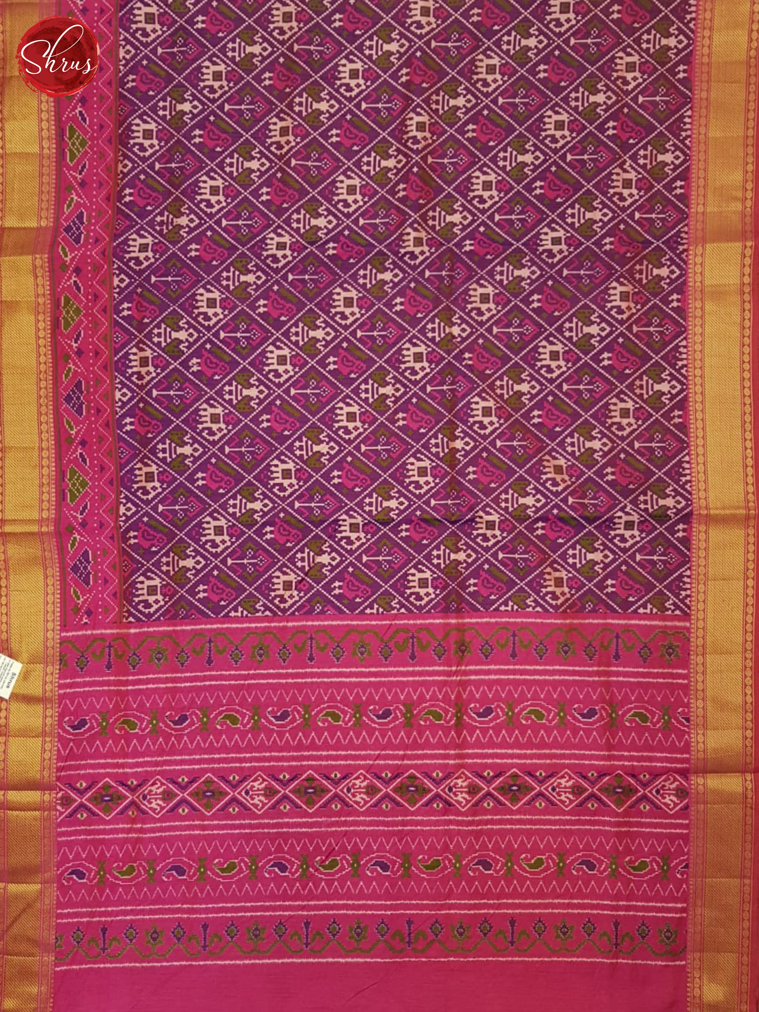 Purple And Pink-Semi Patola Saree - Shop on ShrusEternity.com