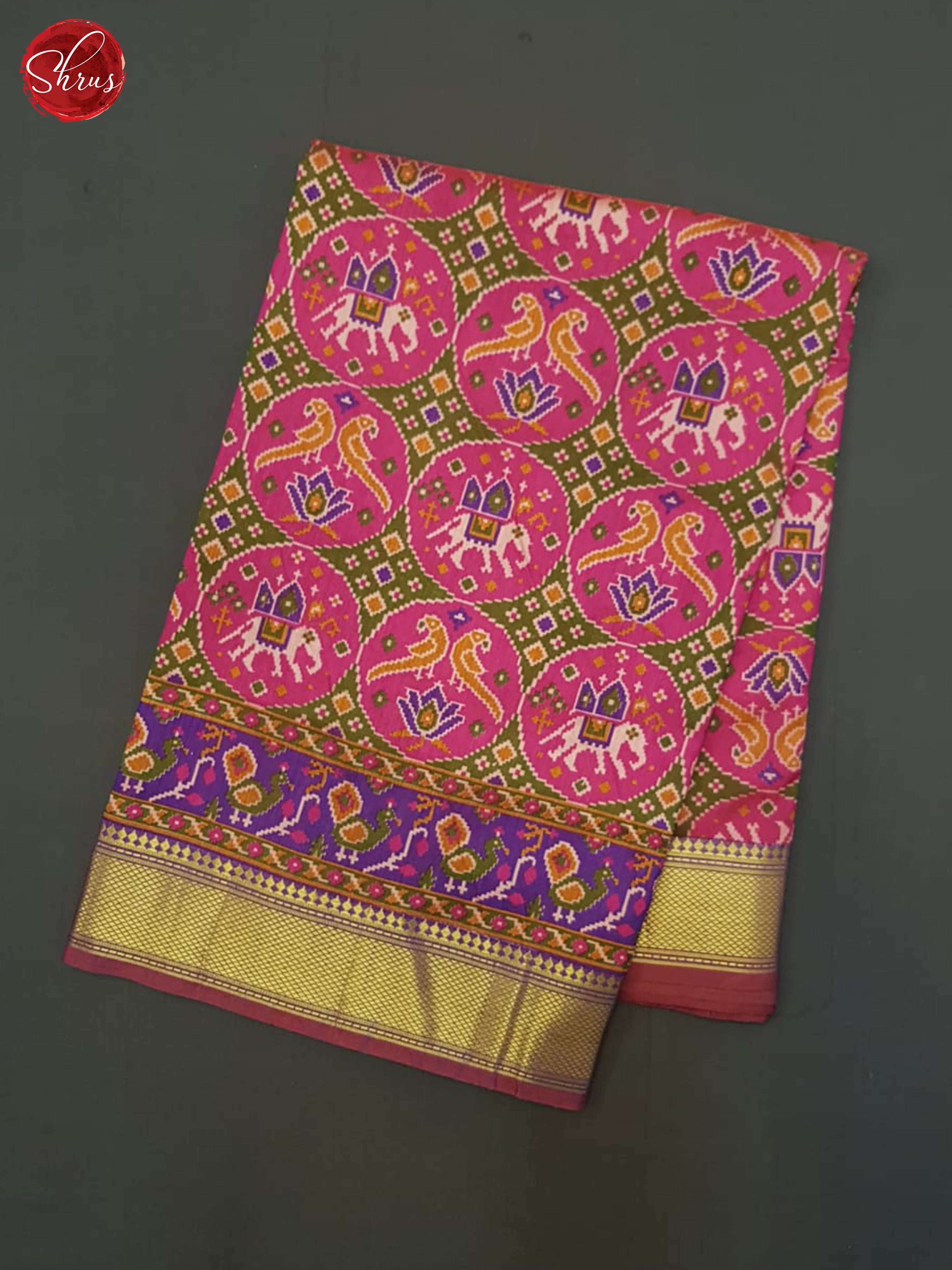 Pink And Purple- Semi Patola Saree - Shop on ShrusEternity.com