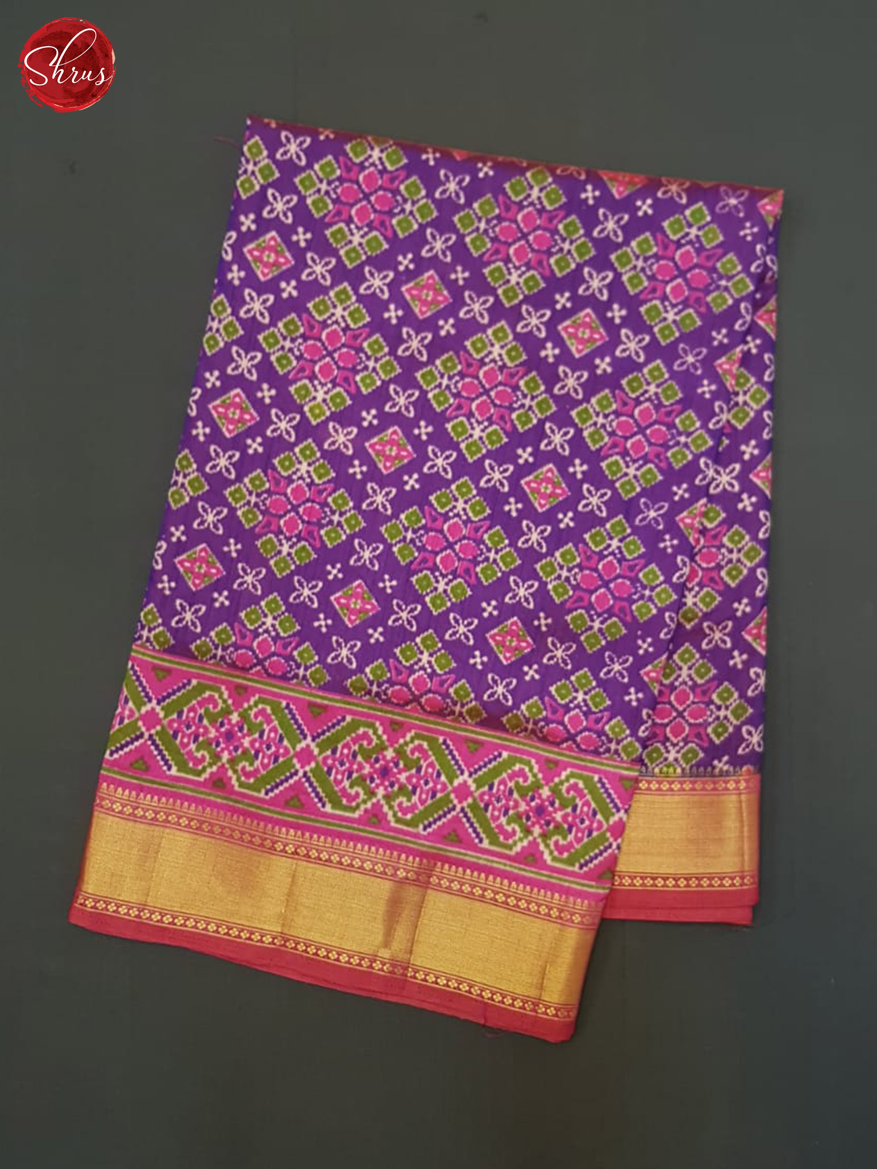 Purple And Pink-Semi Patola Saree - Shop on ShrusEternity.com