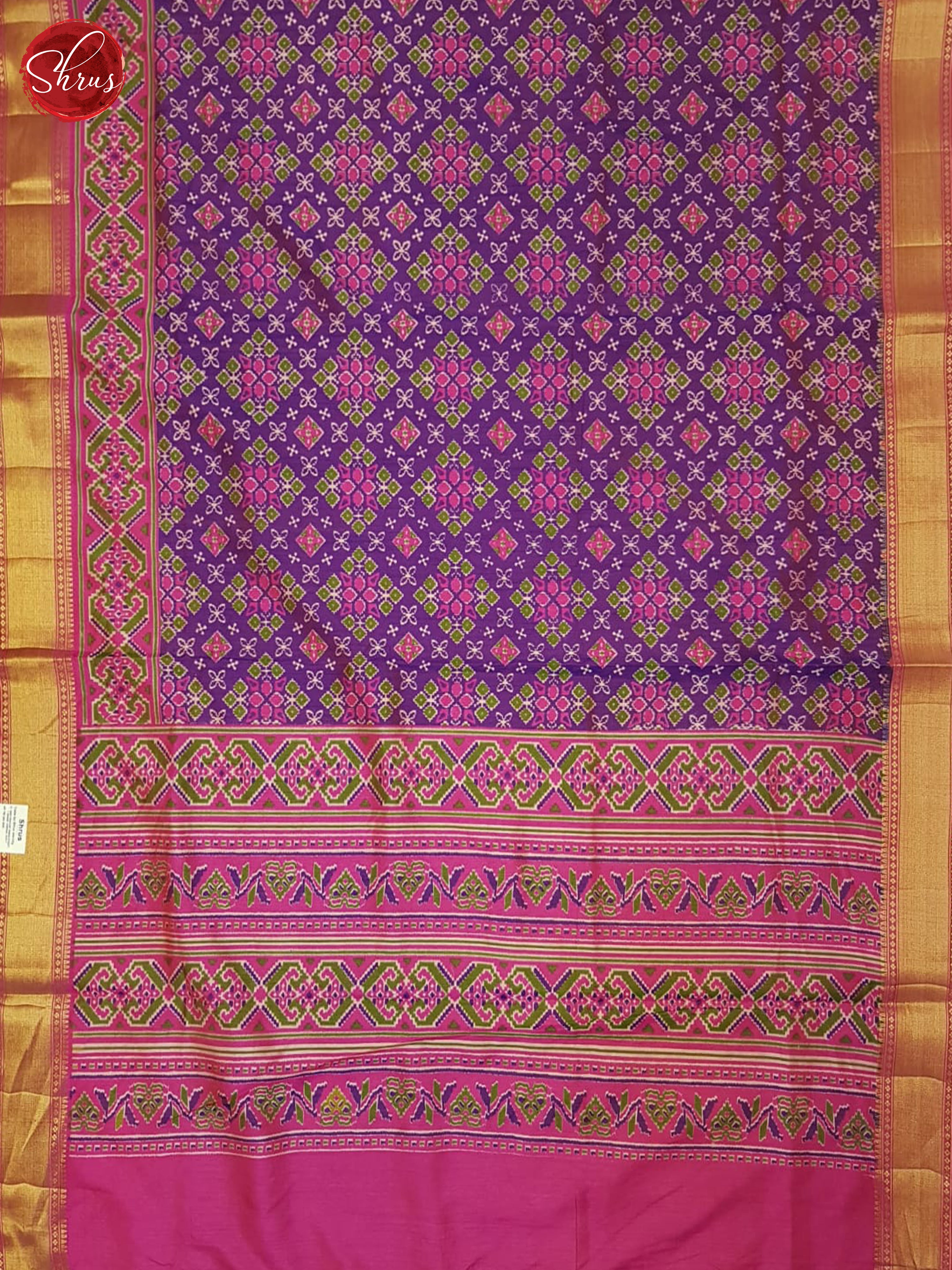 Purple And Pink-Semi Patola Saree - Shop on ShrusEternity.com