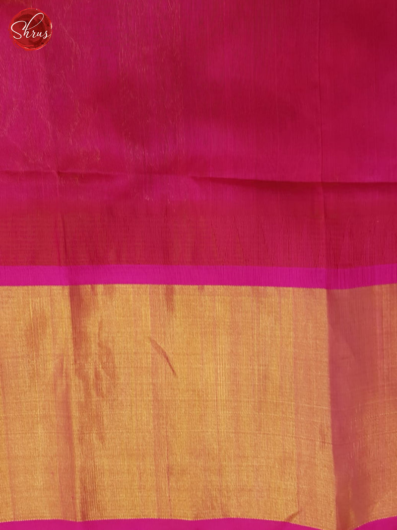Fire Orange And Pink- Silk Cotton Saree - Shop on ShrusEternity.com