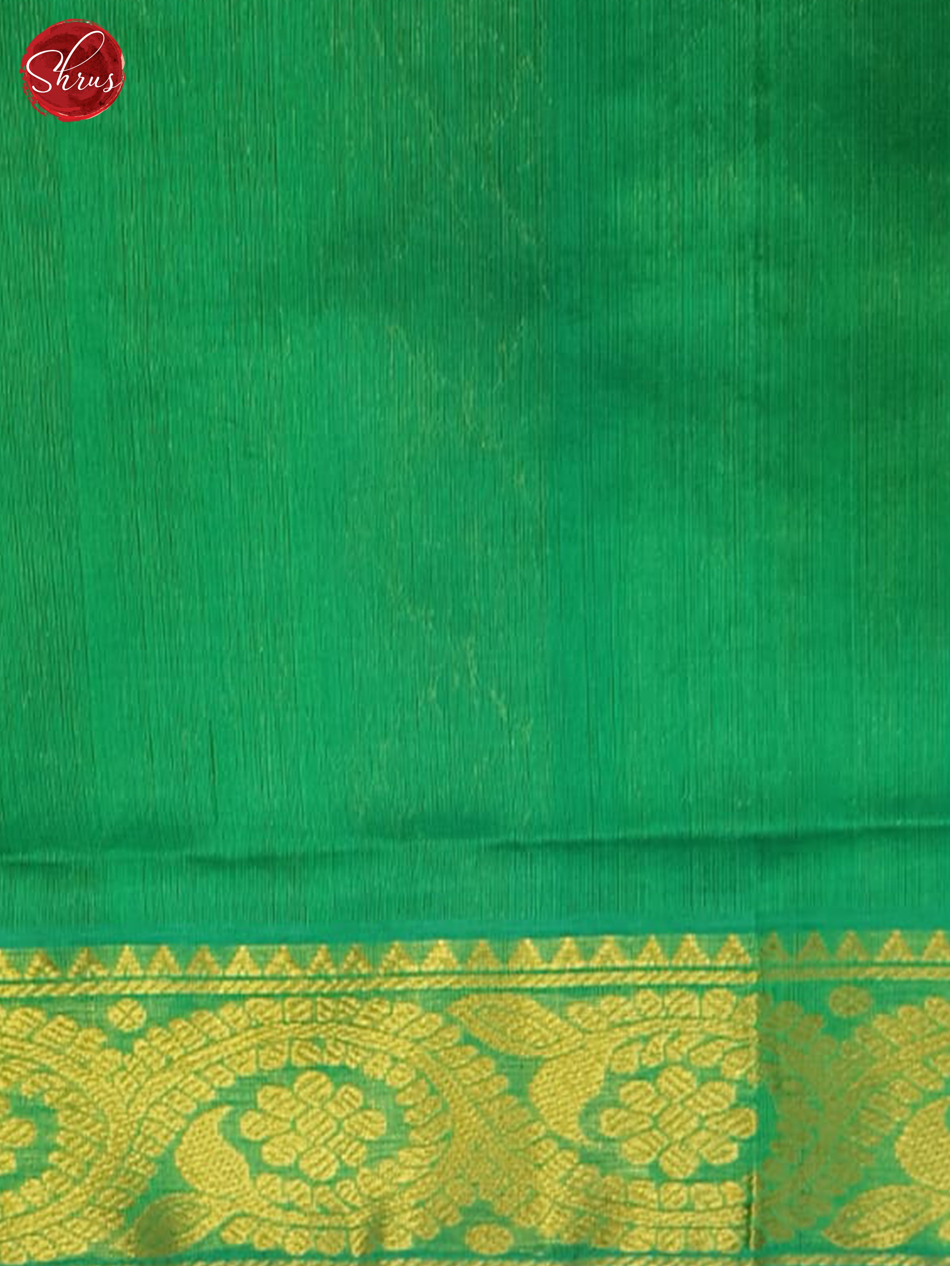 Brown And Green- Silk Cotton Saree - Shop on ShrusEternity.com