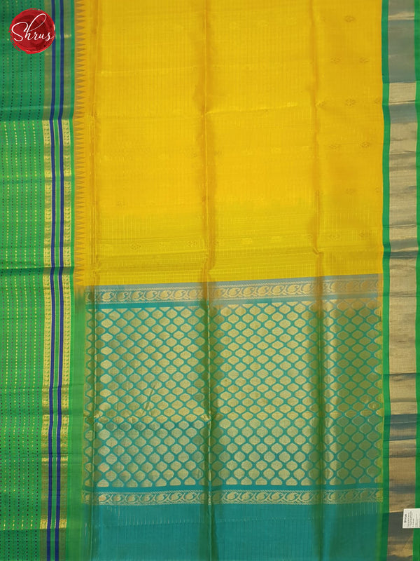 Light Mango Yellow And Green- Silk Cotton saree - Shop on ShrusEternity.com